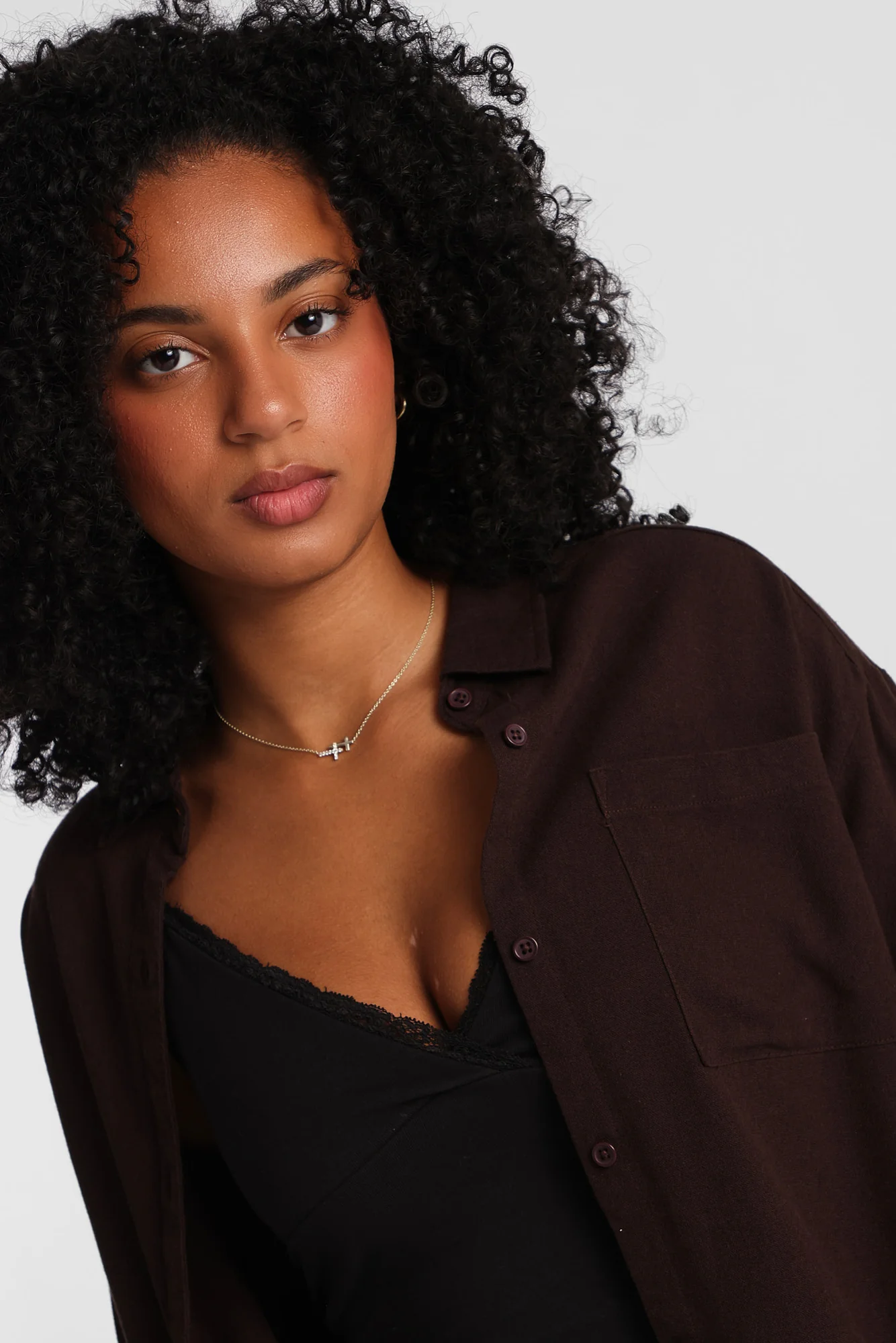 Linen-Blend Oversized Button-Up Shirt - Image 6
