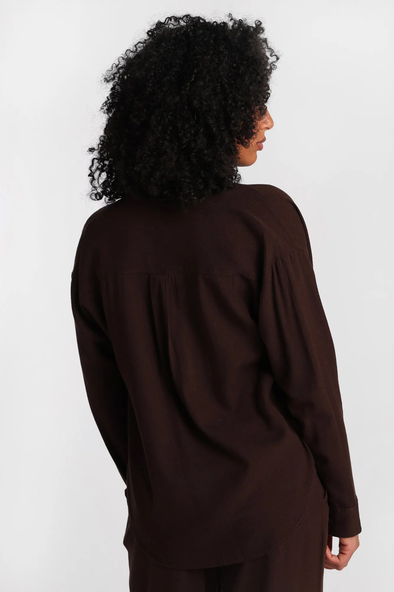 Linen-Blend Oversized Button-Up Shirt - Image 7