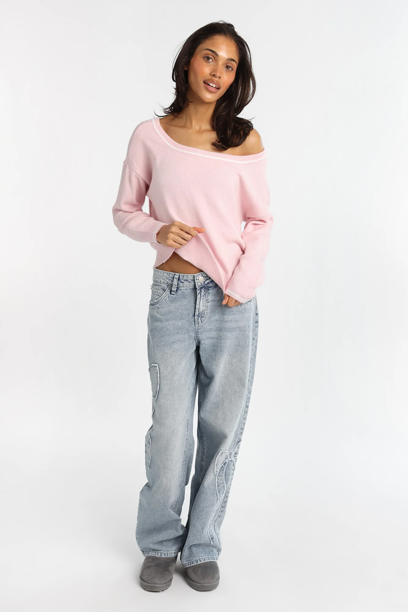 Graphic Off-Shoulder Sweater - Image 20