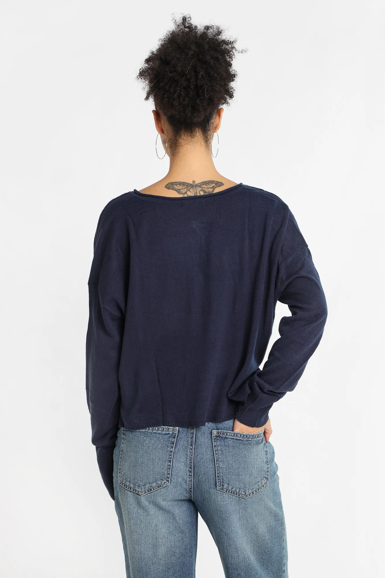 Graphic Notch Neck Sweater - Image 12