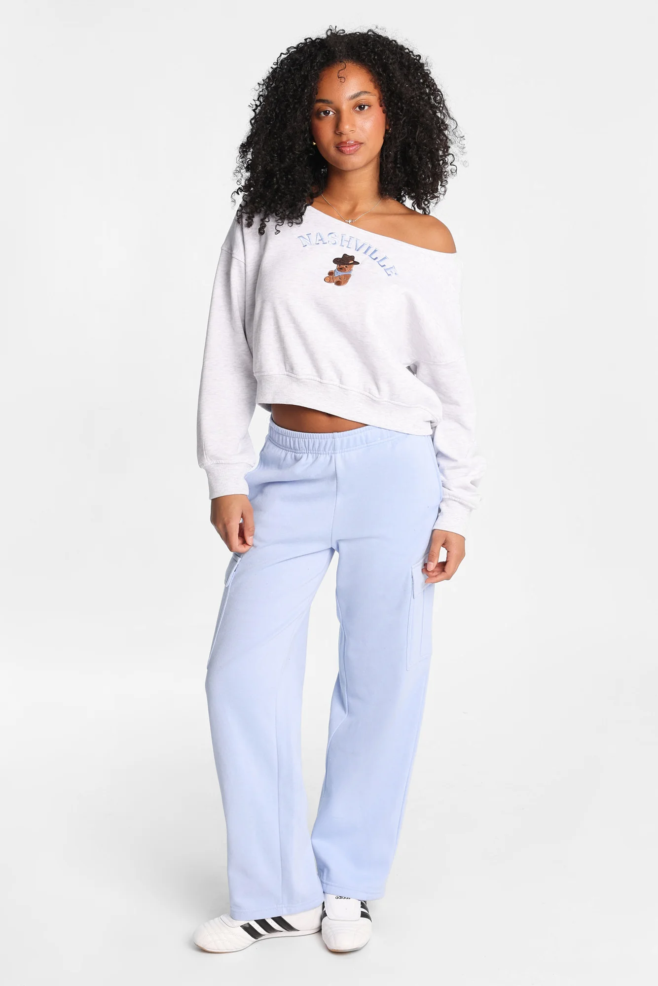Off-Shoulder Sweatshirt - Image 12