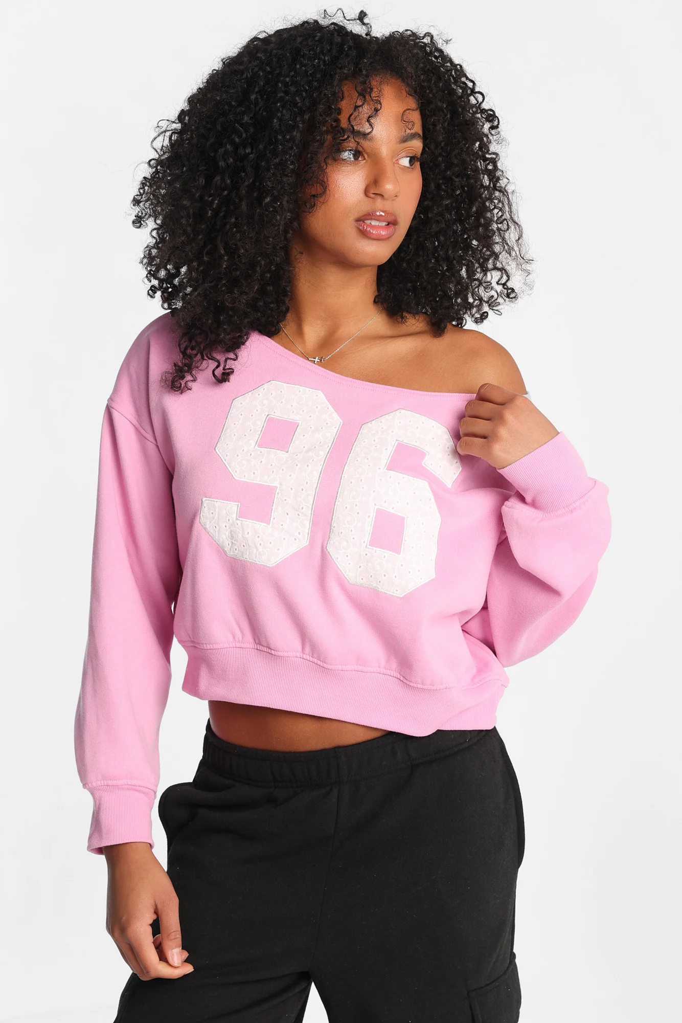 Off-Shoulder Sweatshirt - Image 17