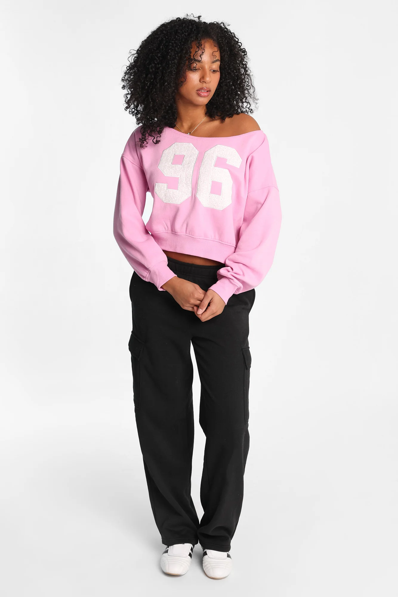 Off-Shoulder Sweatshirt - Image 20