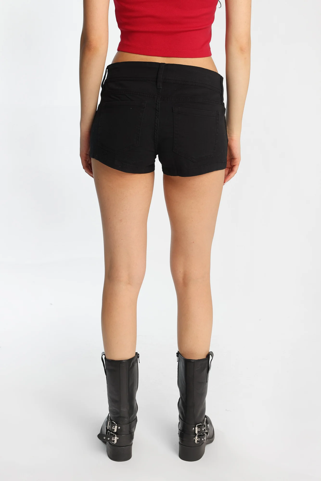 Low Rise Twill Mini Shorts - Image 7