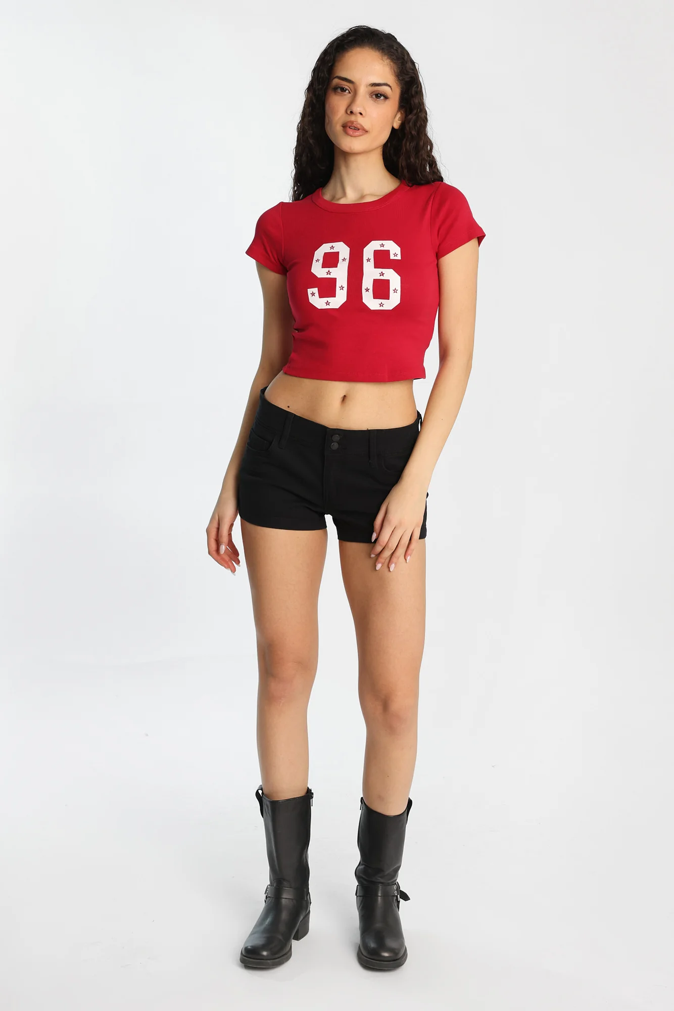 Low Rise Twill Mini Shorts - Image 8