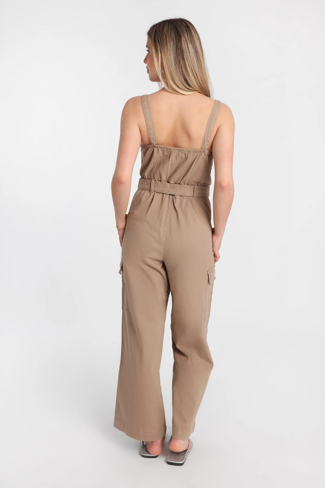 Twill Belted Jumpsuit - Image 14