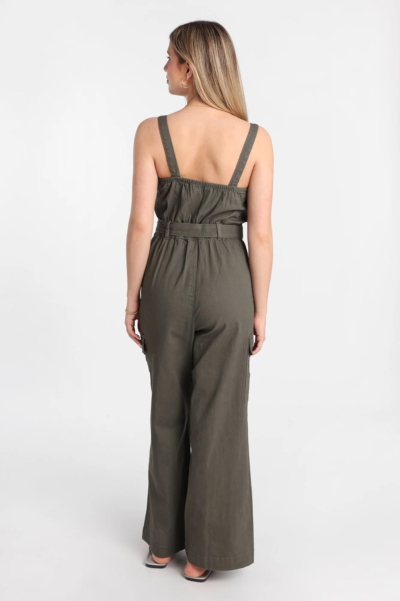 Twill Belted Jumpsuit - Image 18
