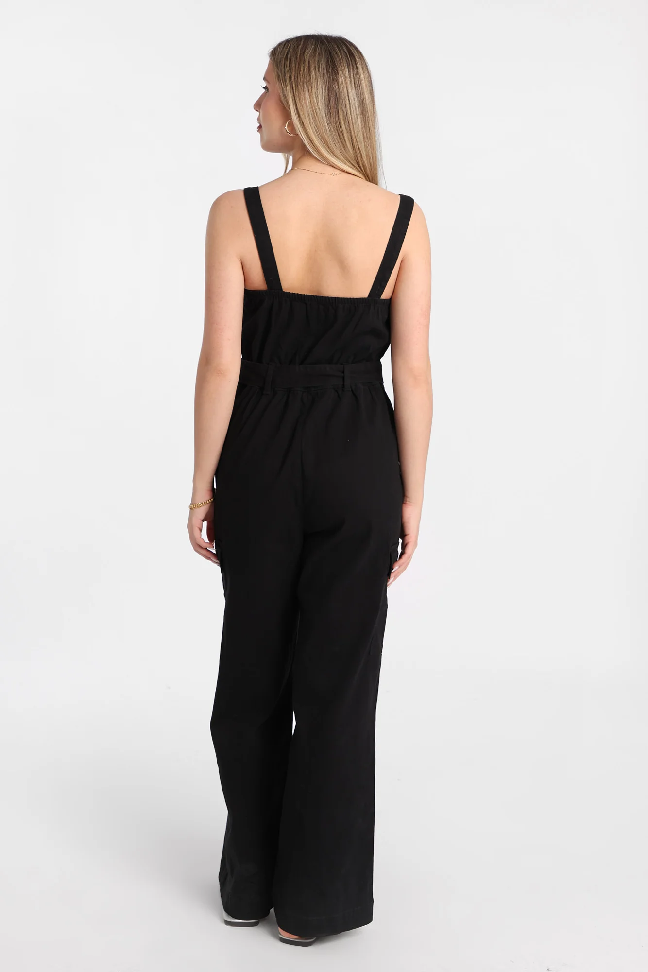 Twill Belted Jumpsuit - Image 4