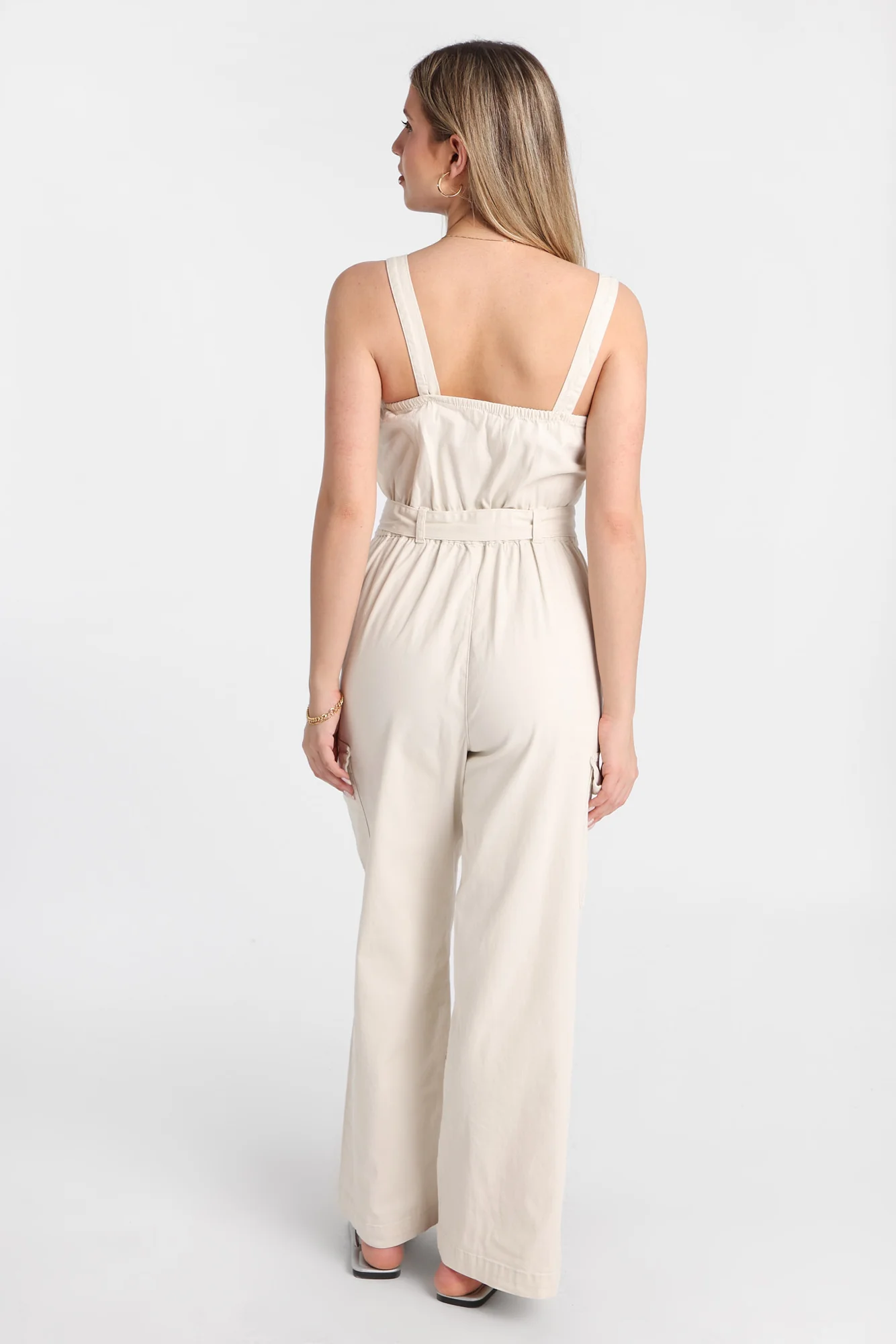 Twill Belted Jumpsuit - Image 9