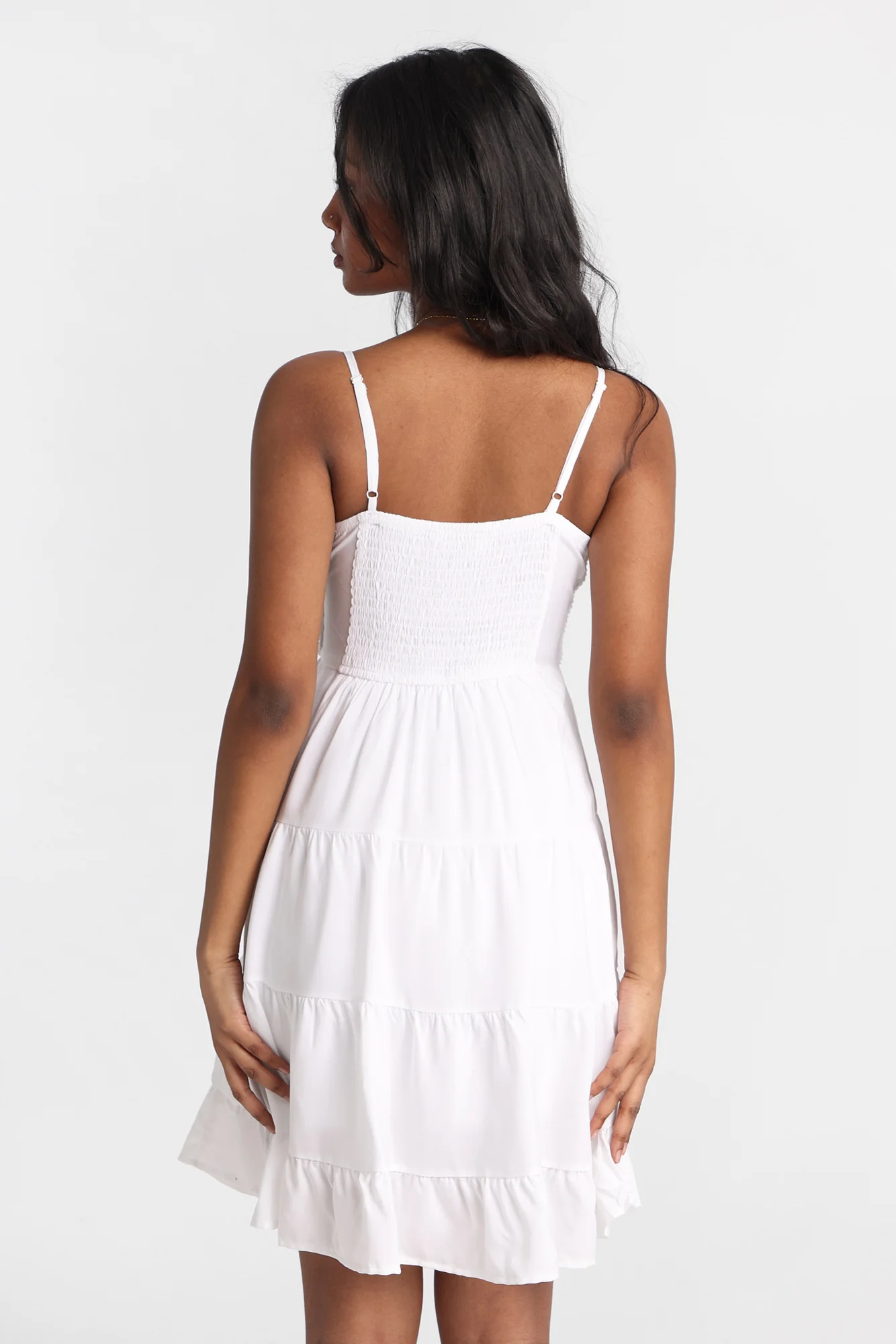 Crochet-Style Bodice Mini Dress - Image 11