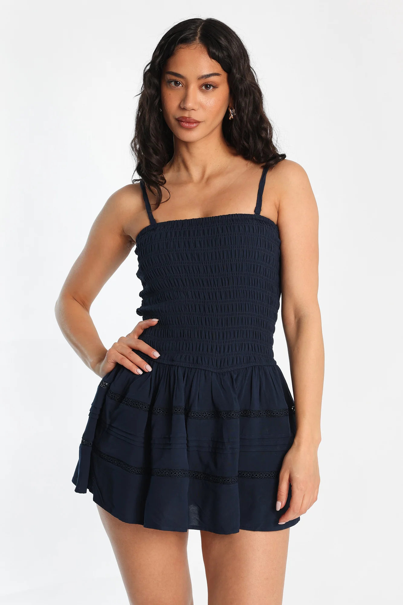 Strapless Smocked Mini Dress - Image 13