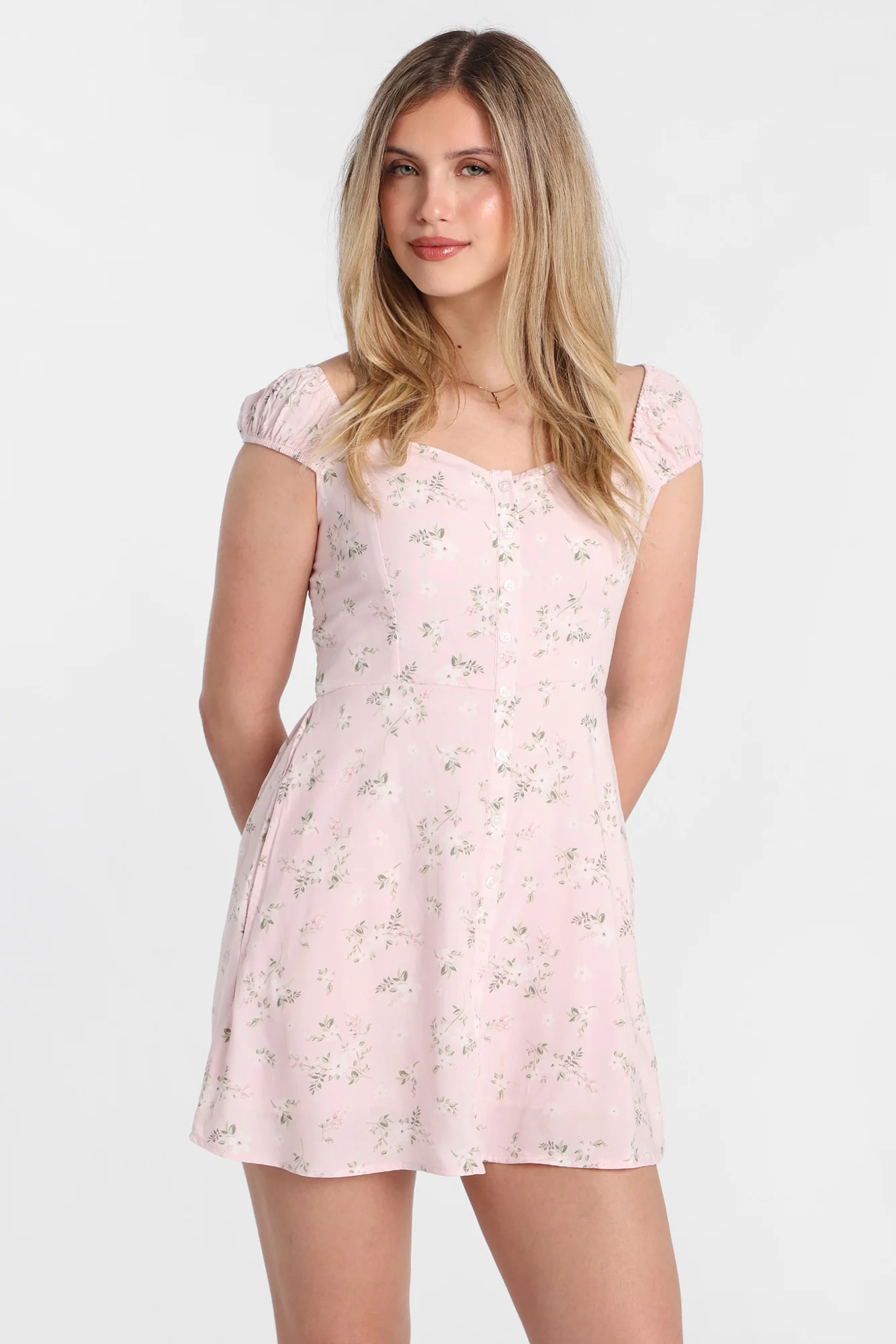 Button-Front Mini Dress - Image 17