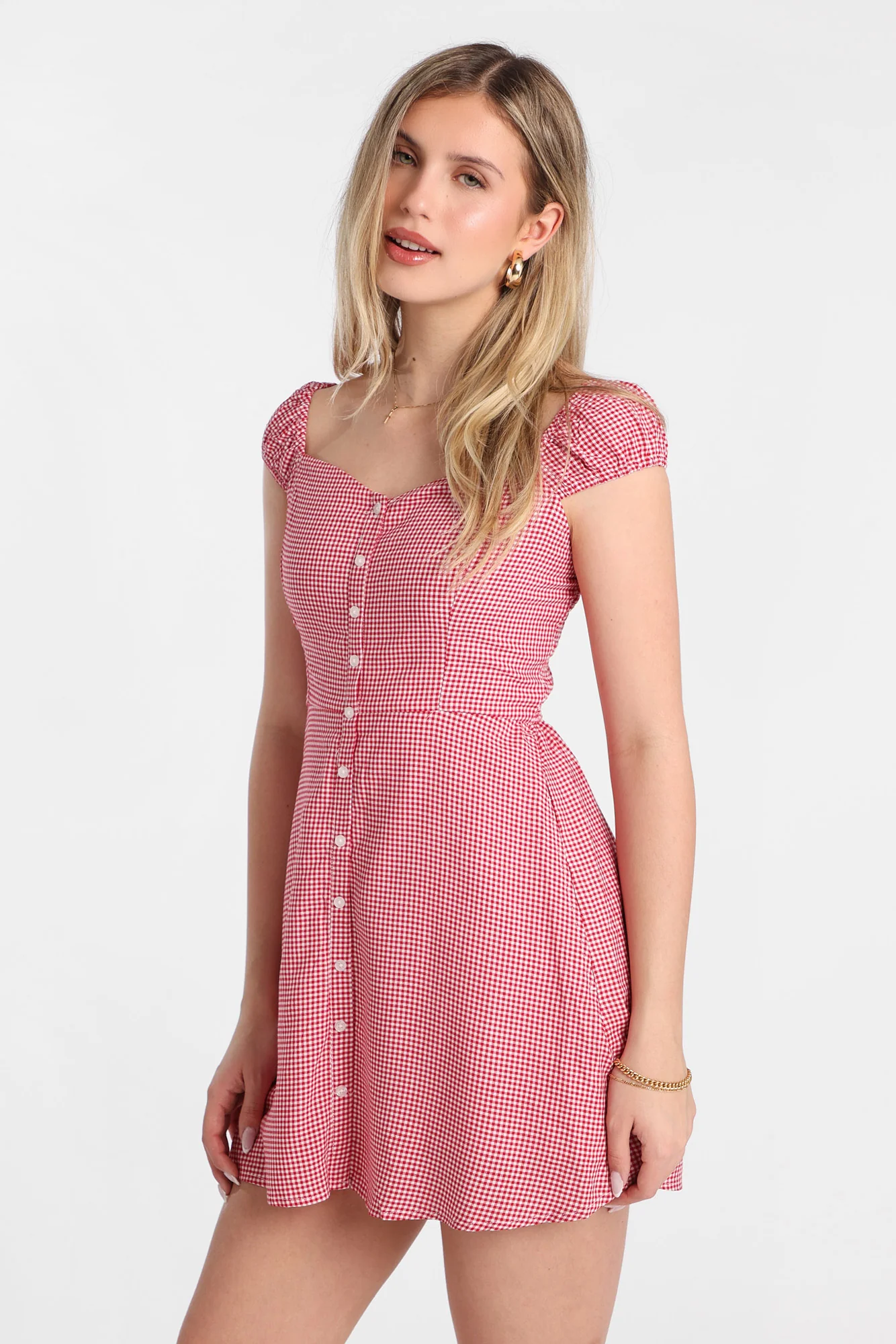 Button-Front Mini Dress - Image 8