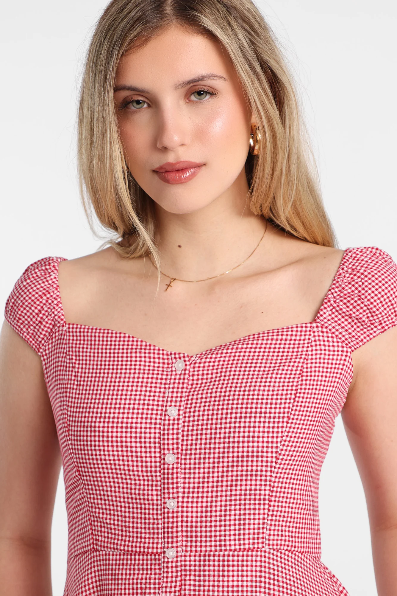 Button-Front Mini Dress - Image 9