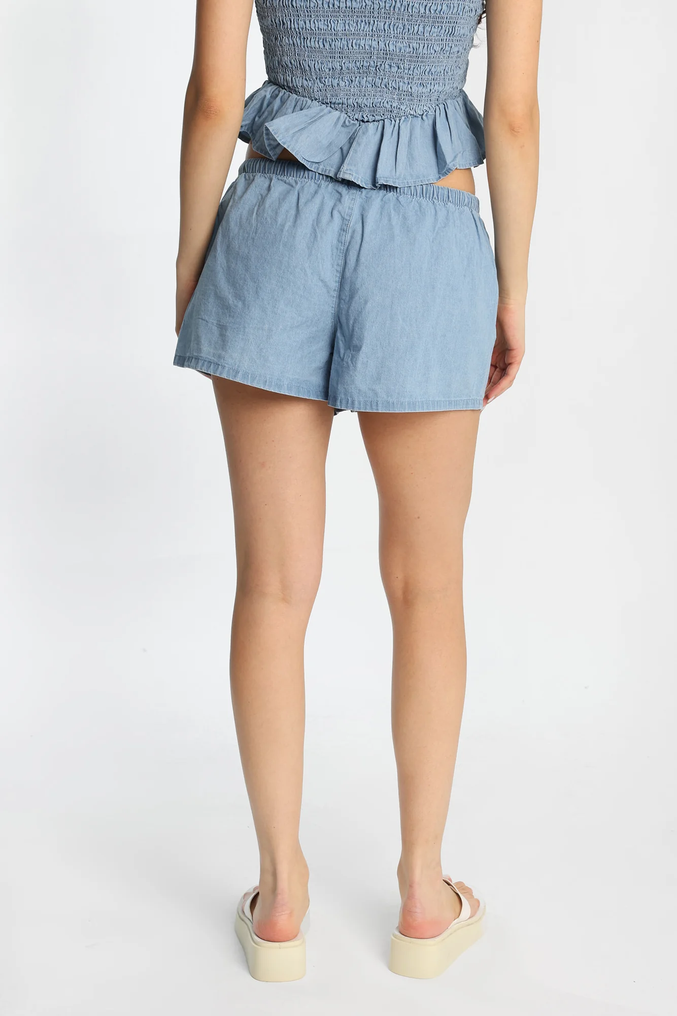 Chambray Drawstrings Shorts - Image 7