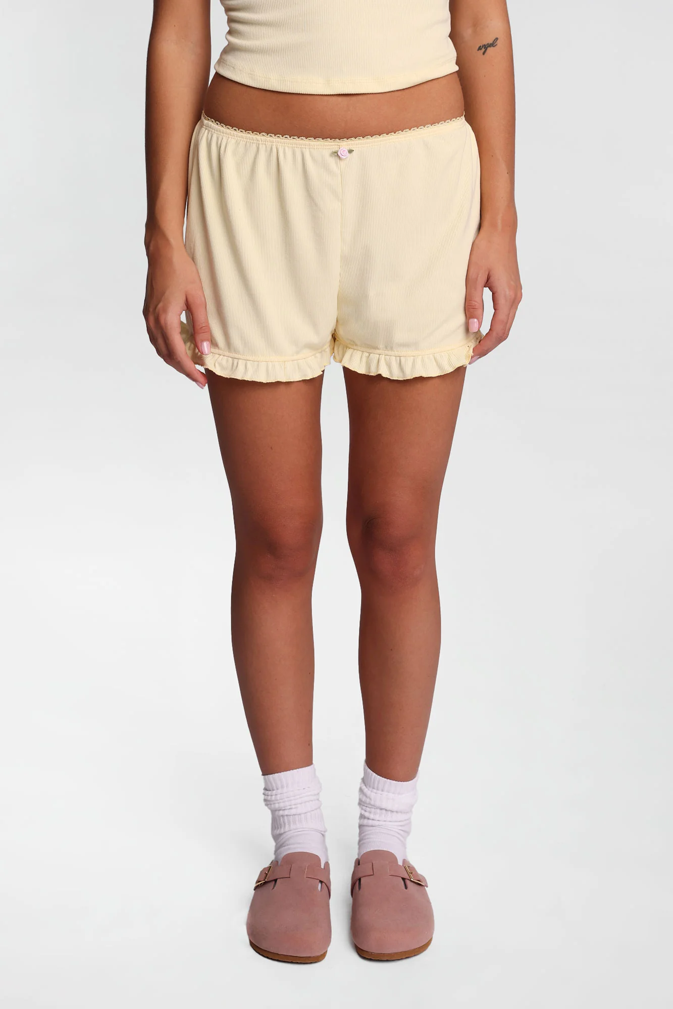Super Soft Ribbed Knit Pajama Tank Top & Shorts 2-Piece Set - Image 23