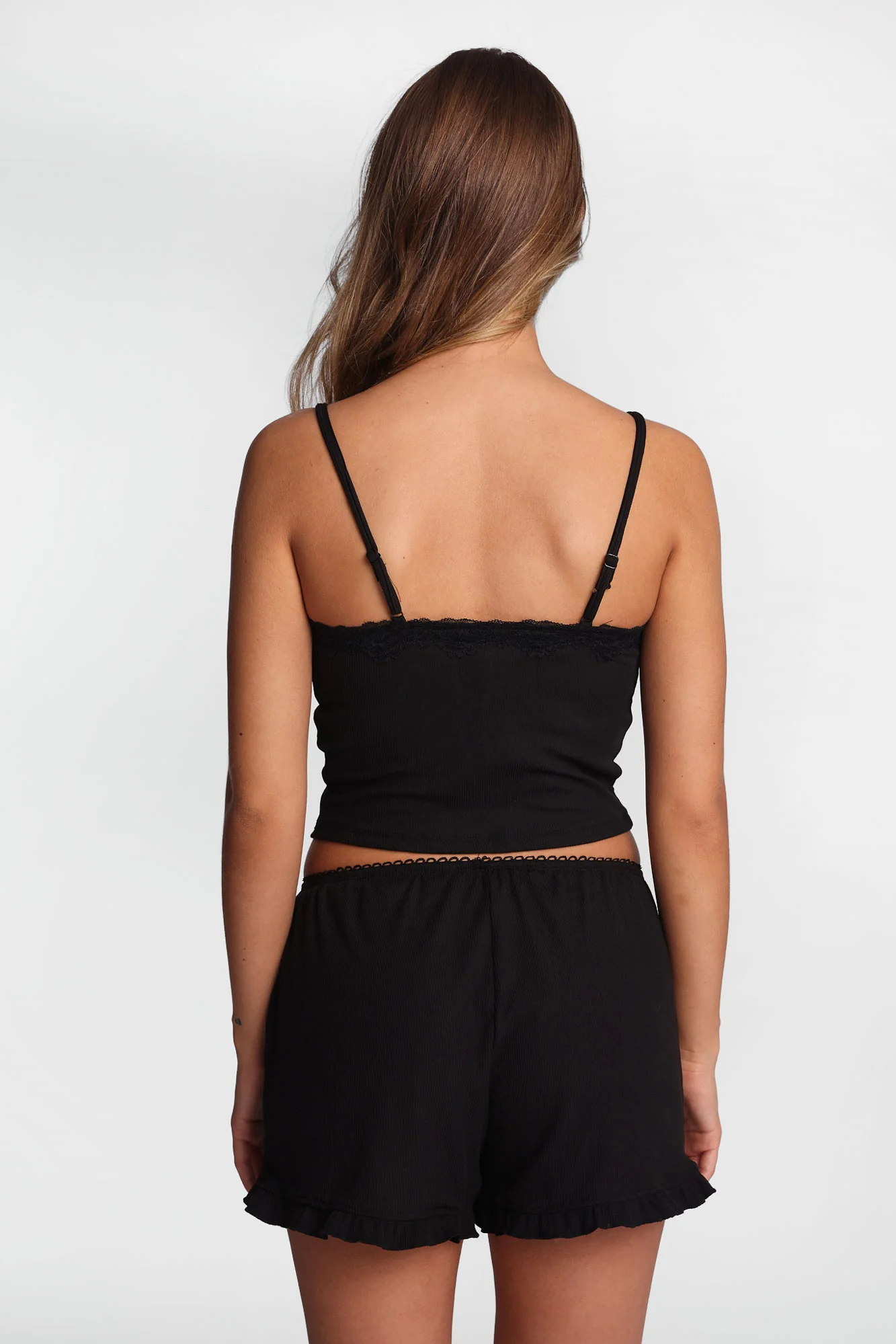 Super Soft Ribbed Knit Pajama Tank Top & Shorts 2-Piece Set - Image 7
