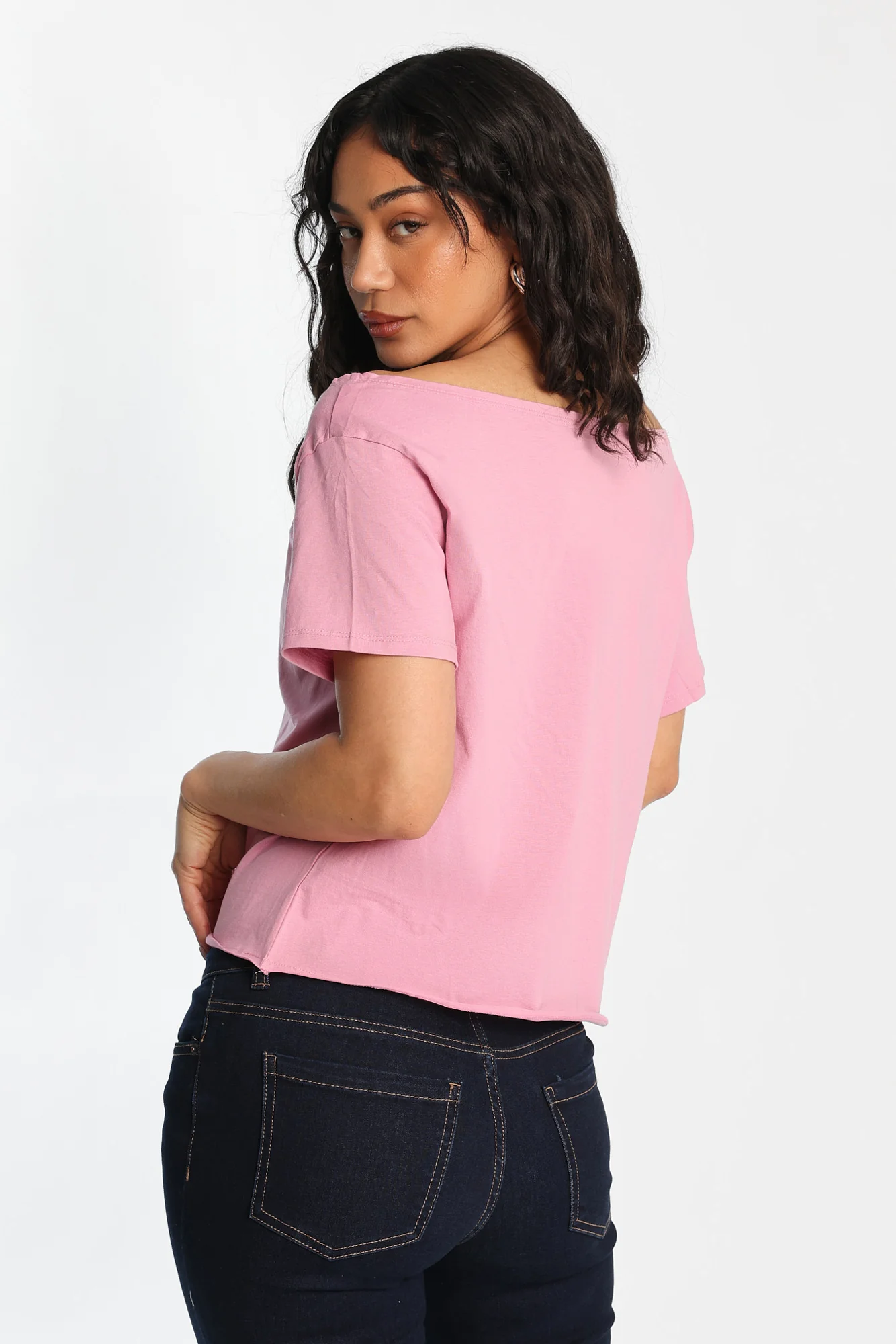 18 Graphic Off-Shoulder Short Sleeve Tee - Image 3