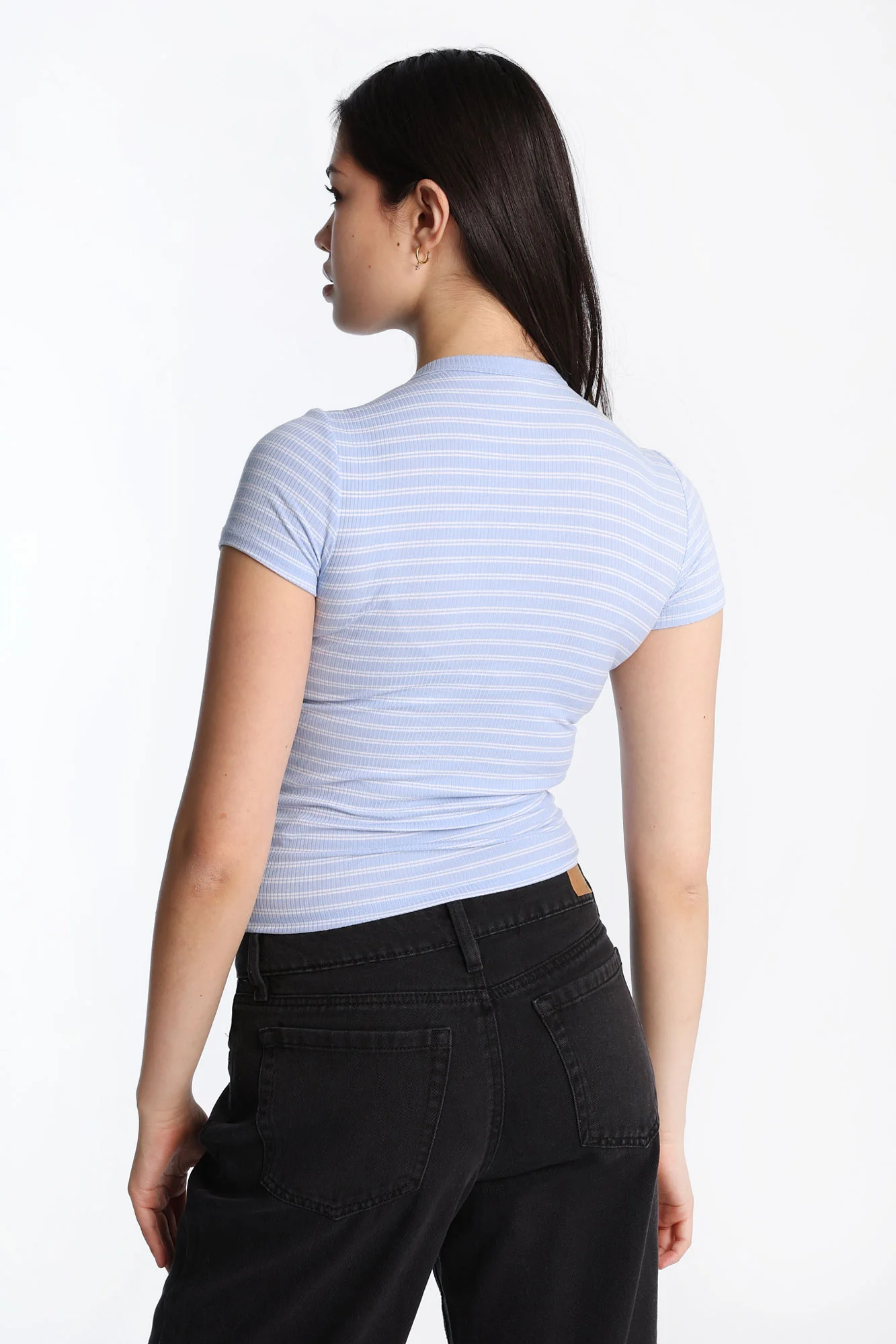 Short Sleeve Crew Neck Longline Tee - Image 17