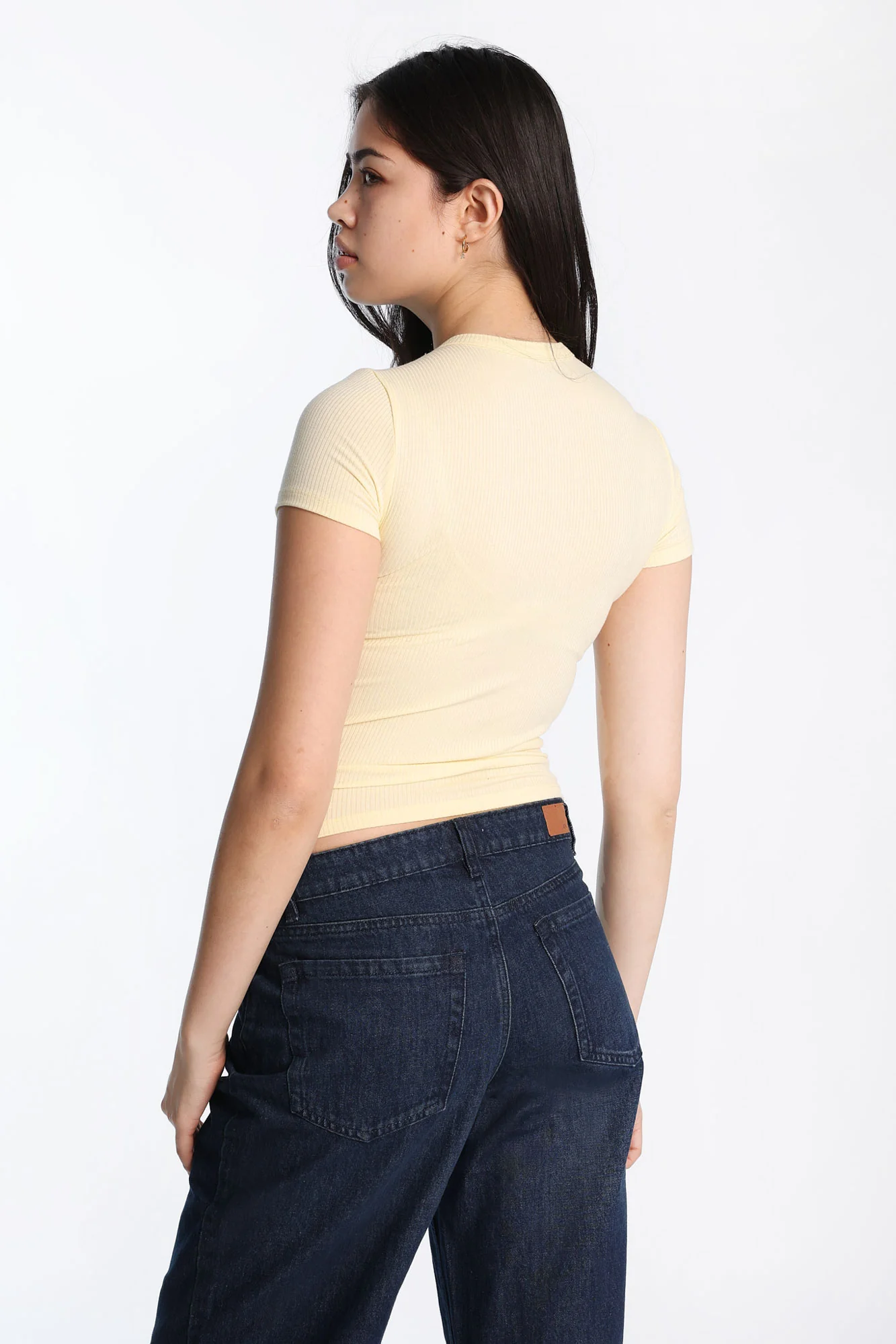 Short Sleeve Crew Neck Longline Tee - Image 3