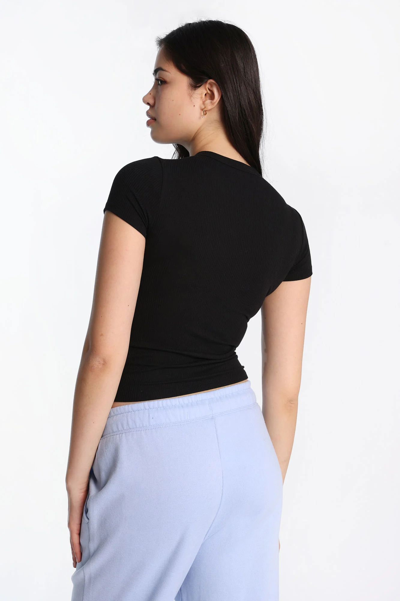 Short Sleeve Crew Neck Longline Tee - Image 9