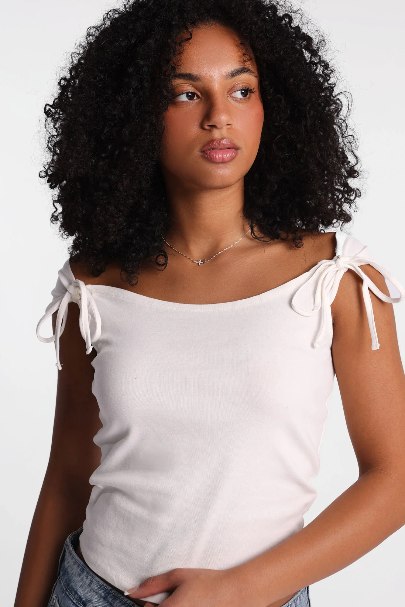 Off-Shoulder Tie Top - Image 10