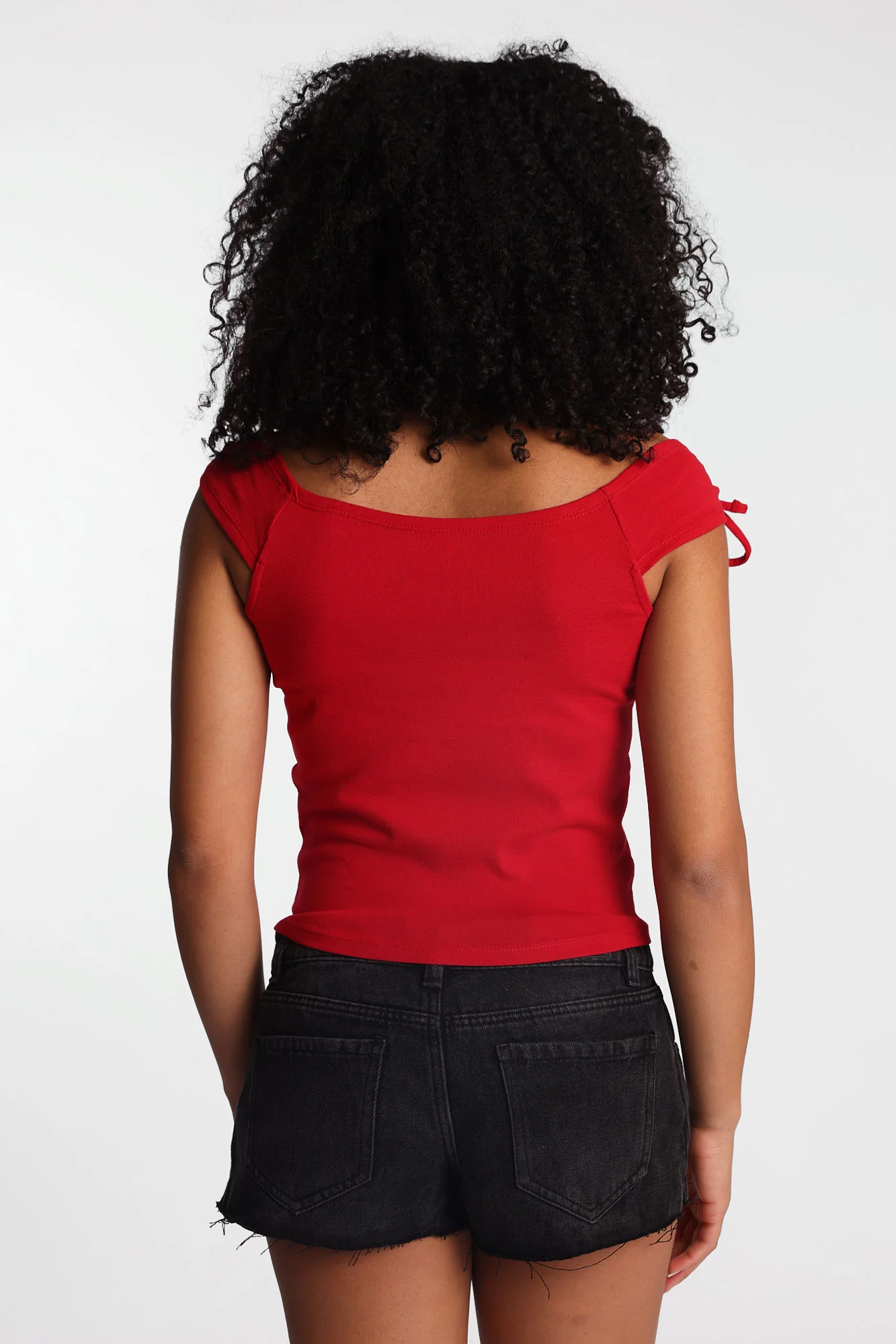 Off-Shoulder Tie Top - Image 3