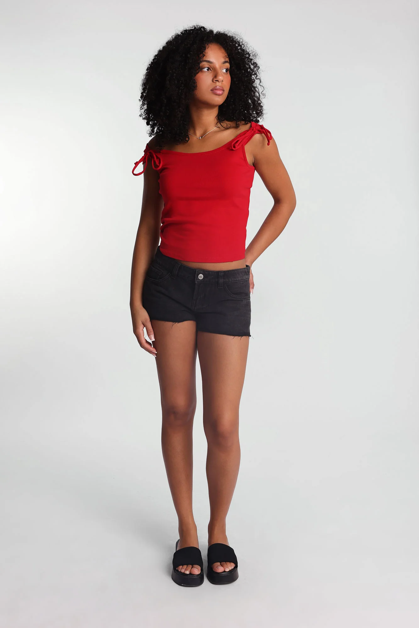 Off-Shoulder Tie Top - Image 4