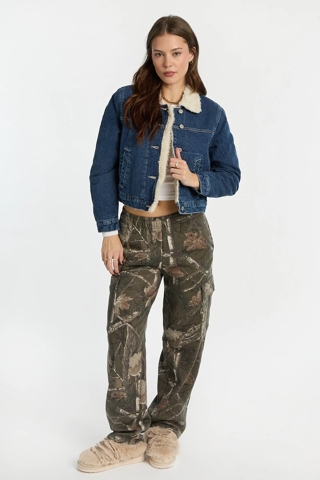 Sherpa-Lined Denim Jacket - Image 4
