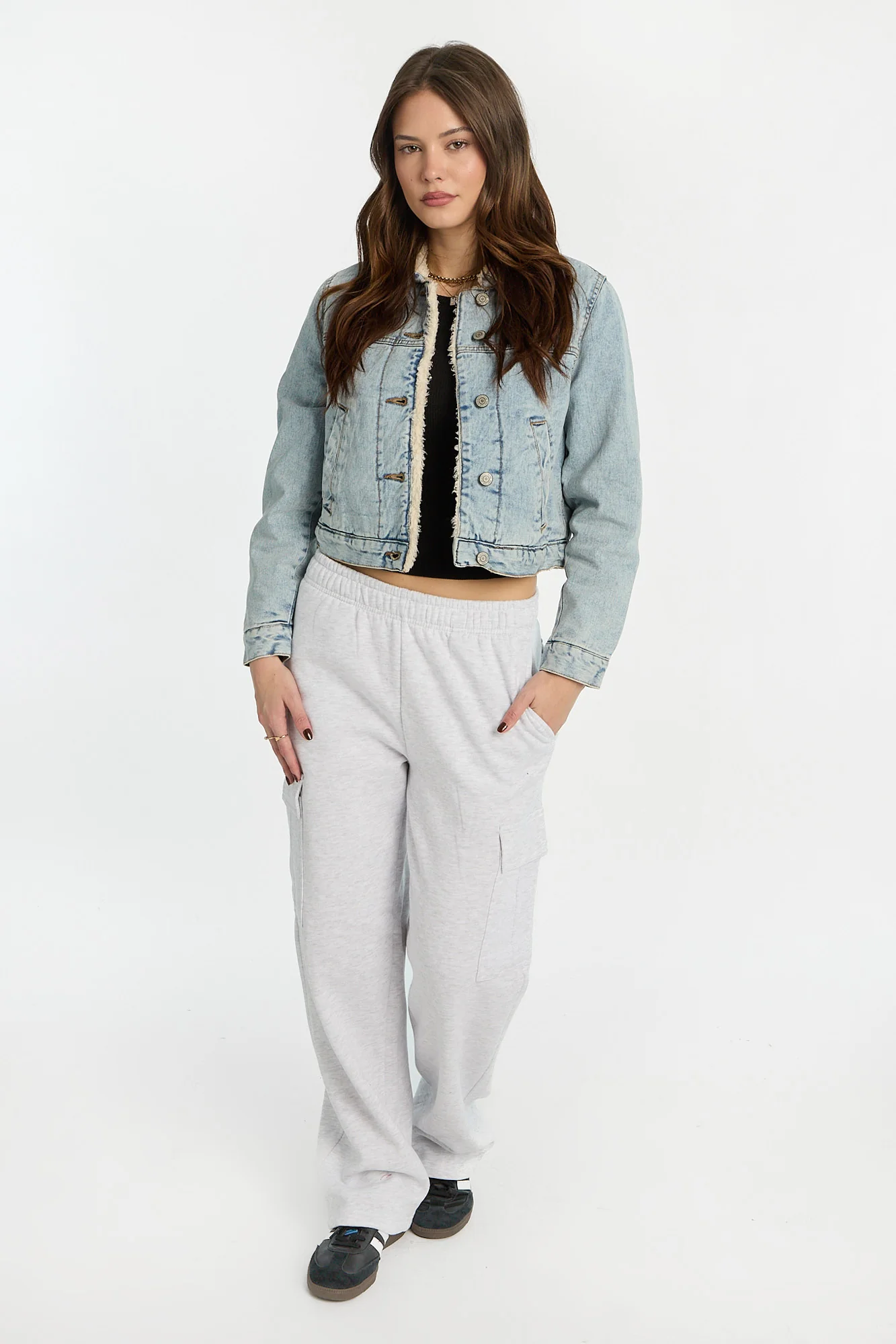 Sherpa-Lined Denim Jacket - Image 8