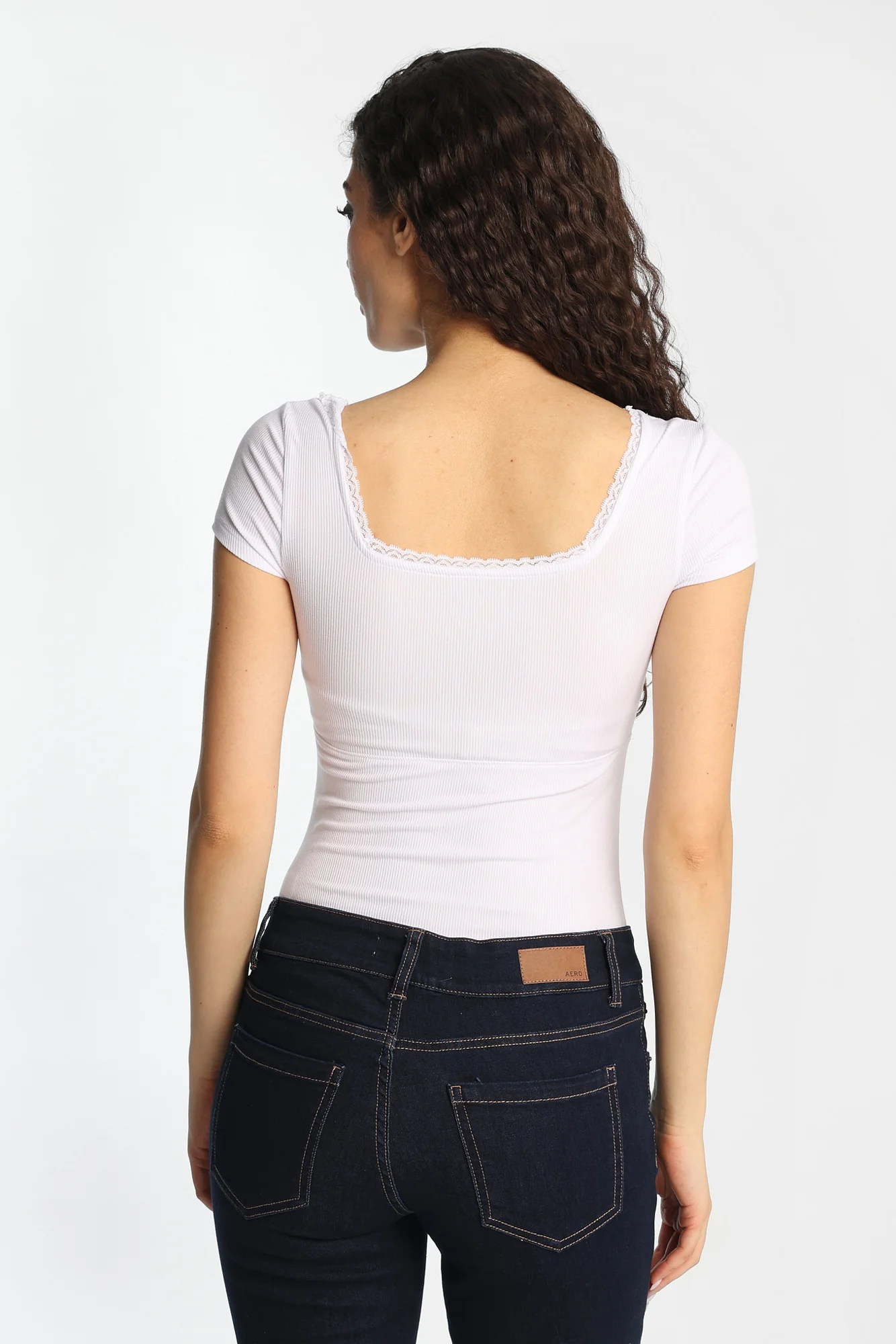 Super Soft Ribbed Short Sleeve Square Neck Bodysuit - Image 9
