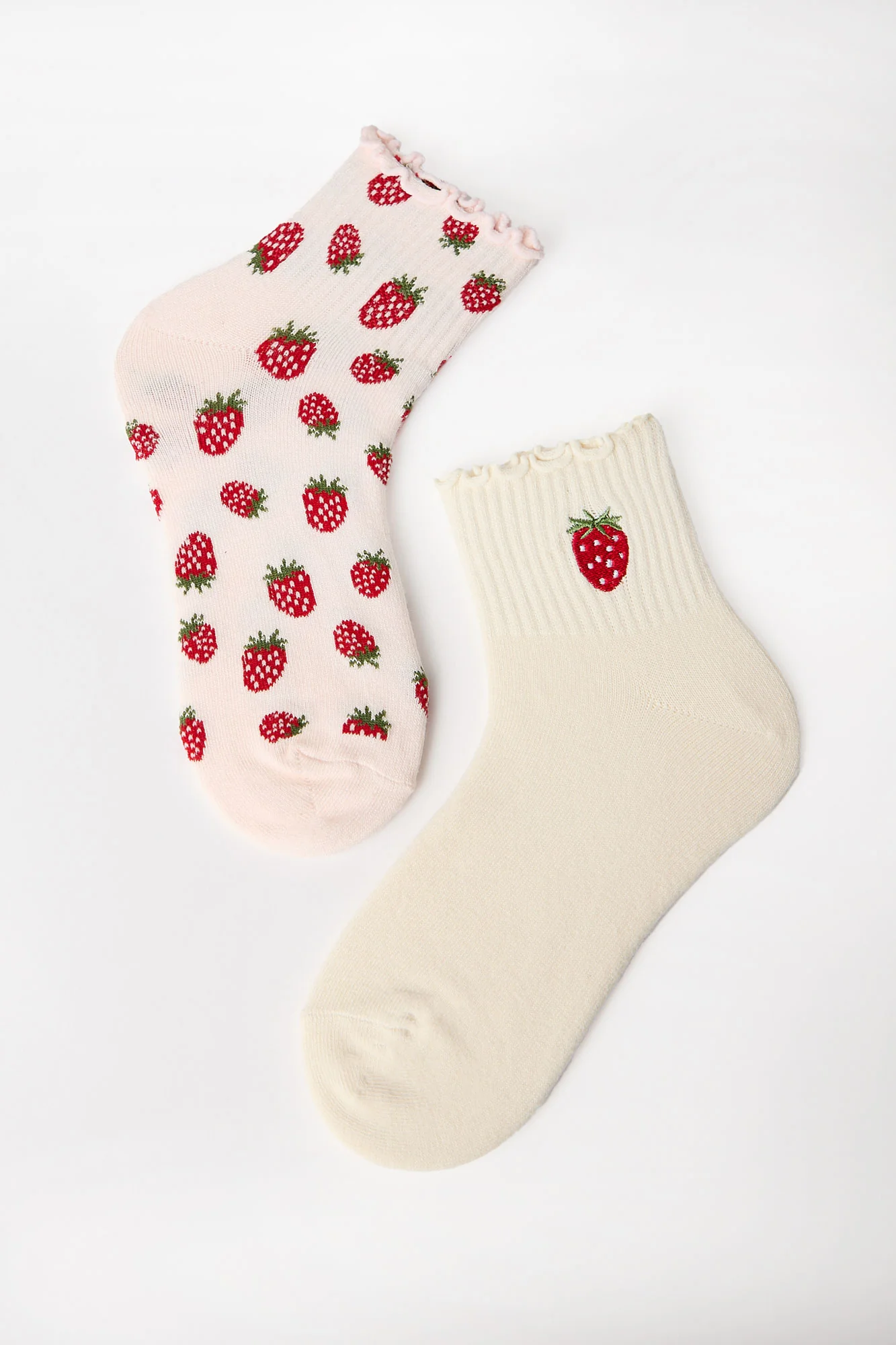 Embroidered Boyfriend Crew Socks 2-Pack