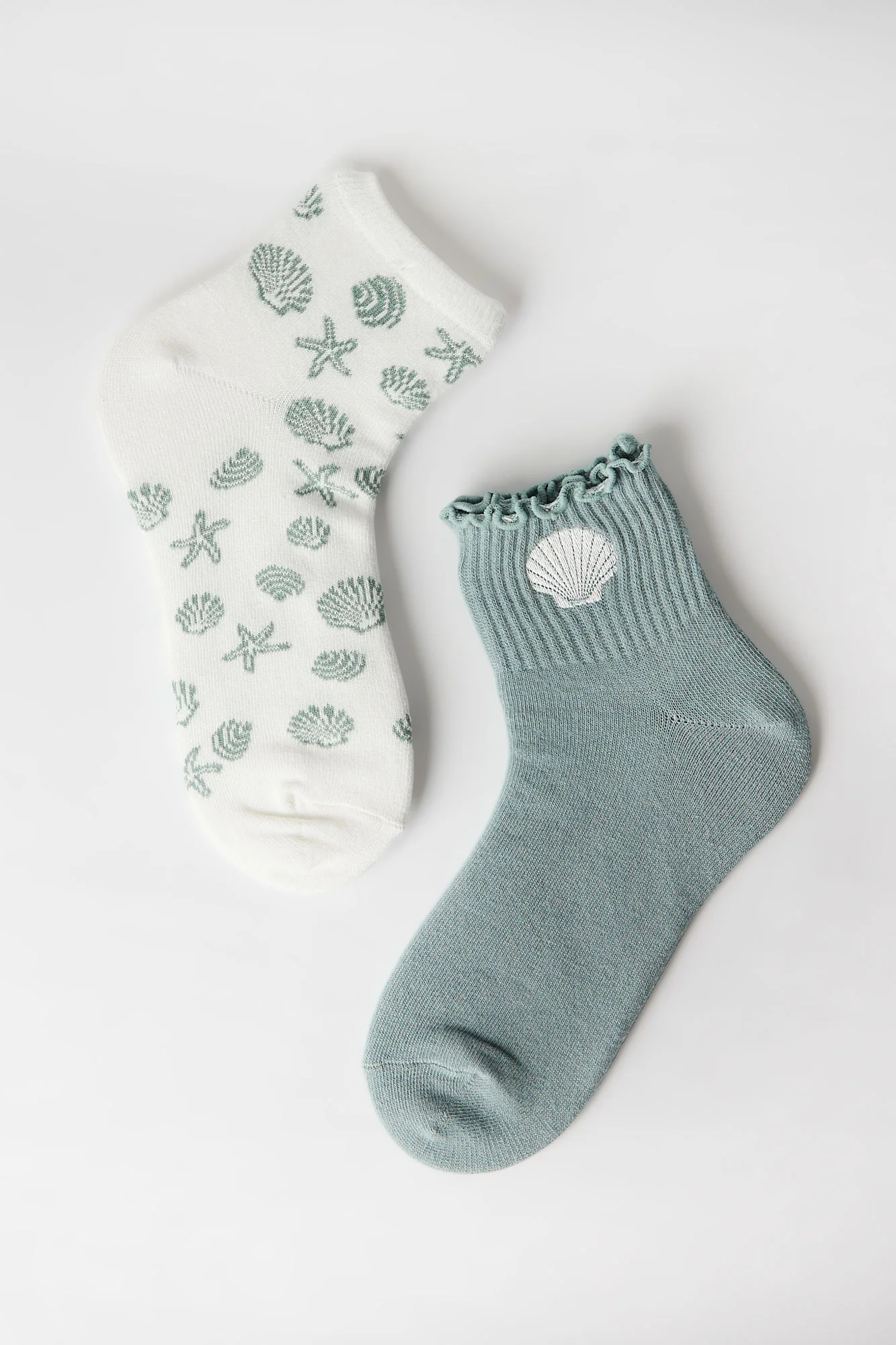 Embroidered Boyfriend Crew Socks 2-Pack - Image 3