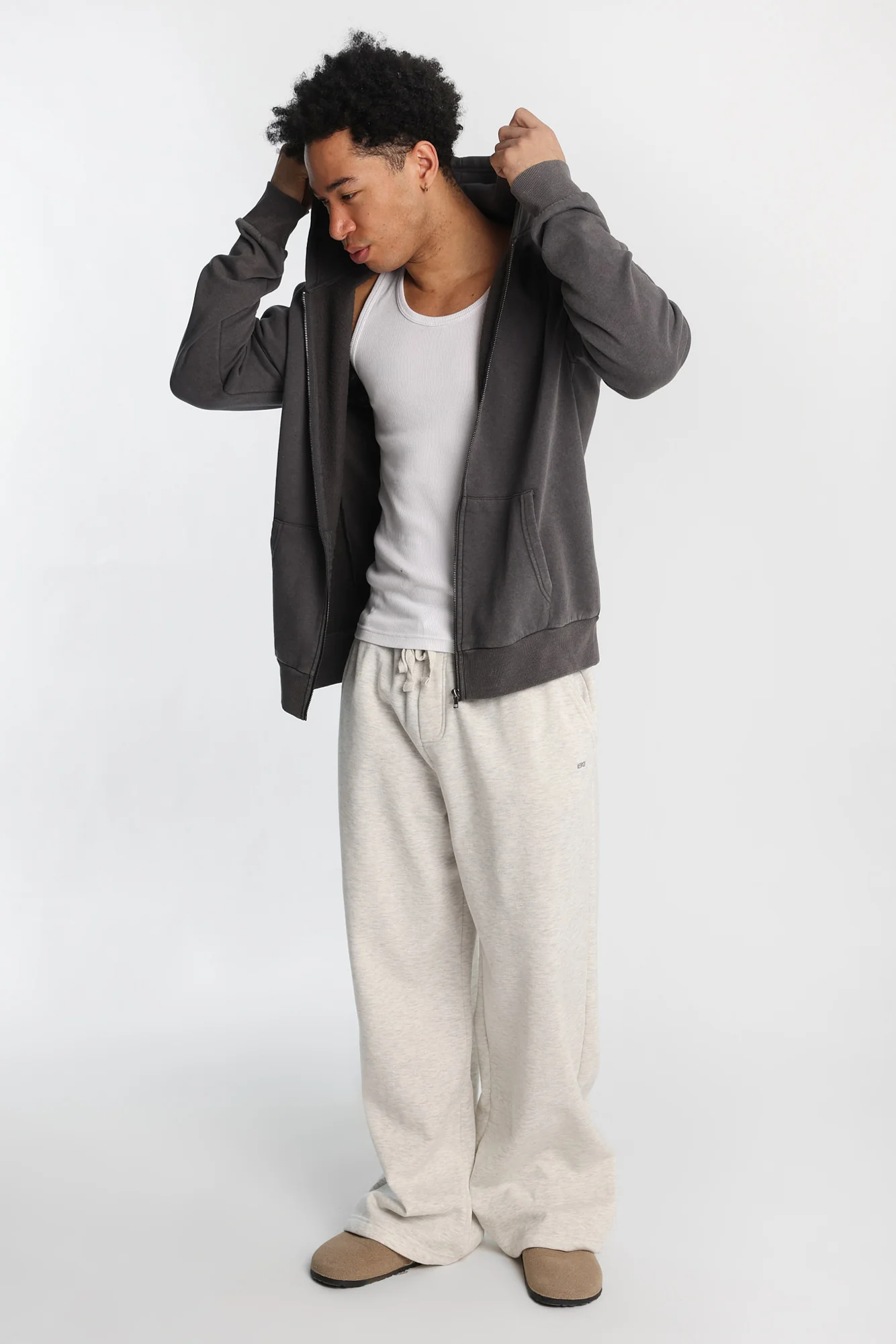 North Western Washed Zip-Up Hoodie - Image 9