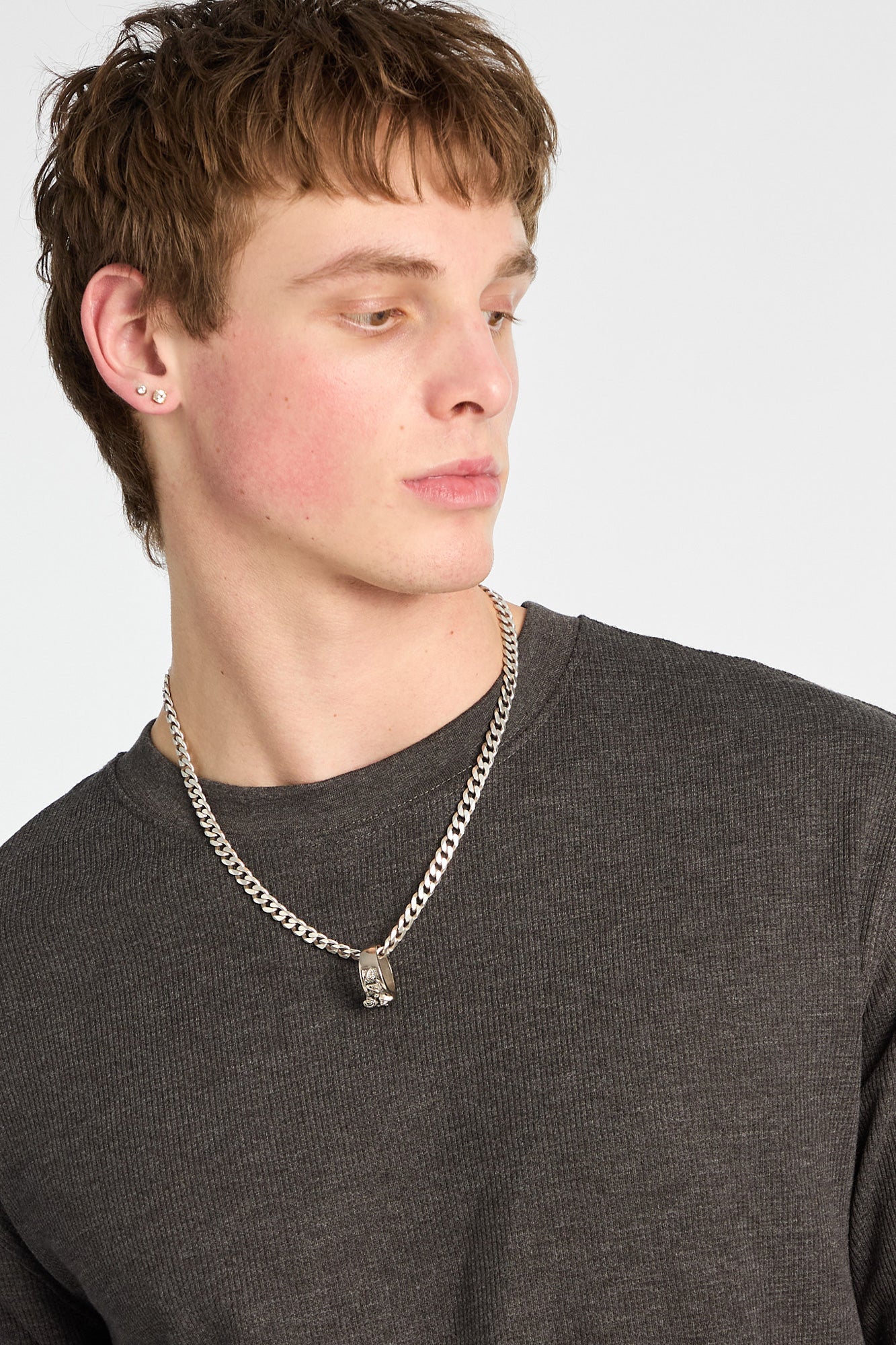 Thermal Waffle Knit Crew Neck Long Sleeve Tee - Image 7