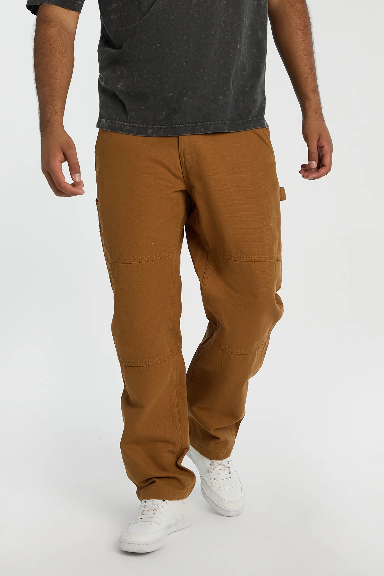 Cotton Canvas Utility Carpenter Pants