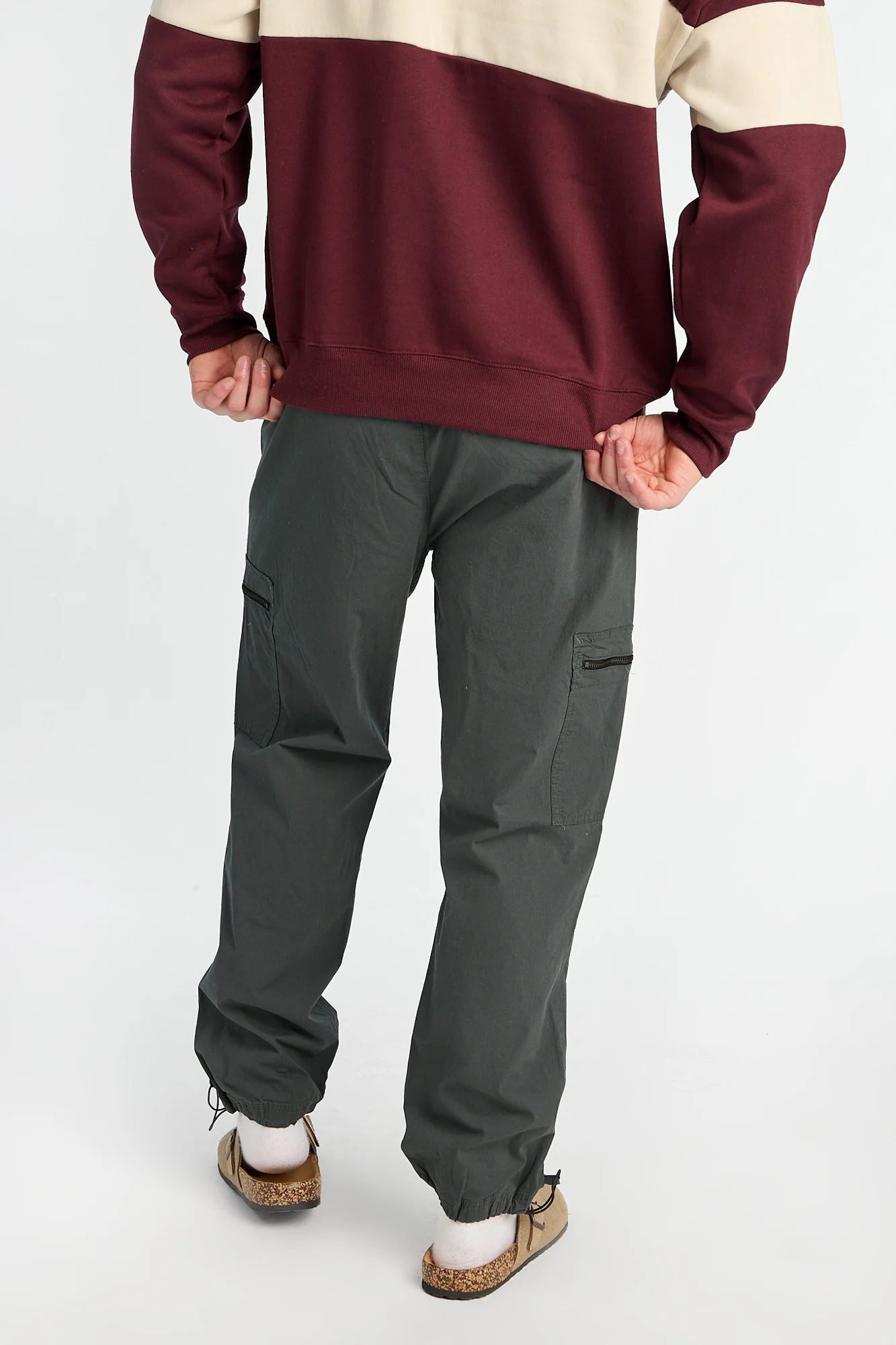 North Western Zip Pockets Loose Cargo Poplin Jogger - Image 12