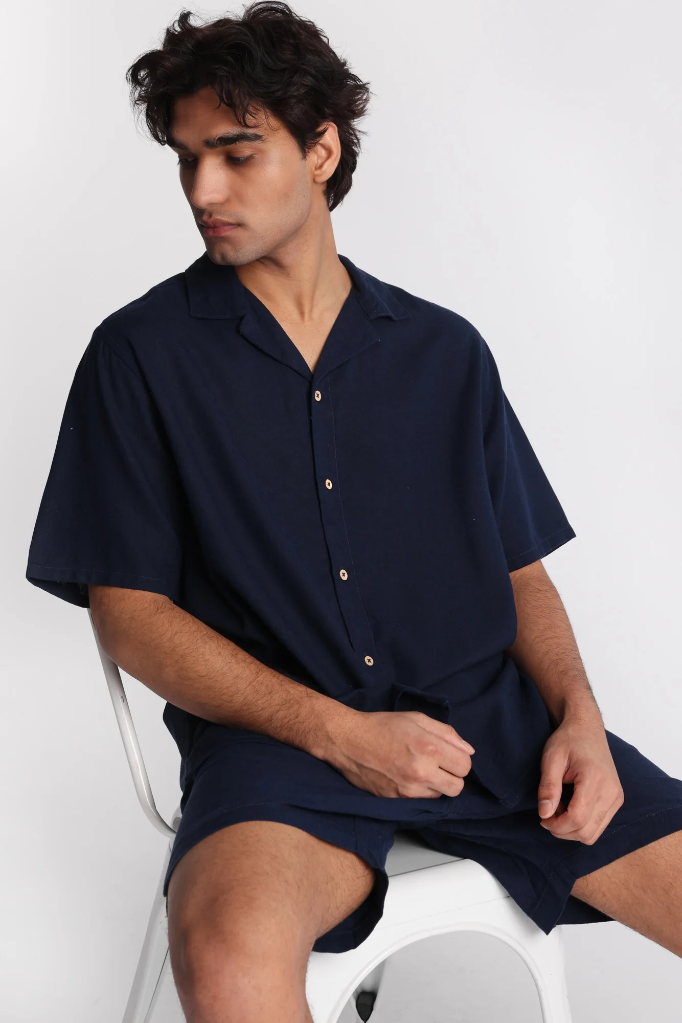 Linen-Blend Button-Up Shirt - Image 22