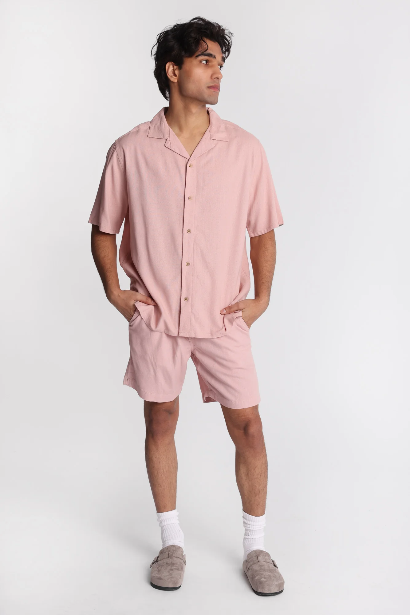 Linen-Blend Button-Up Shirt - Image 33