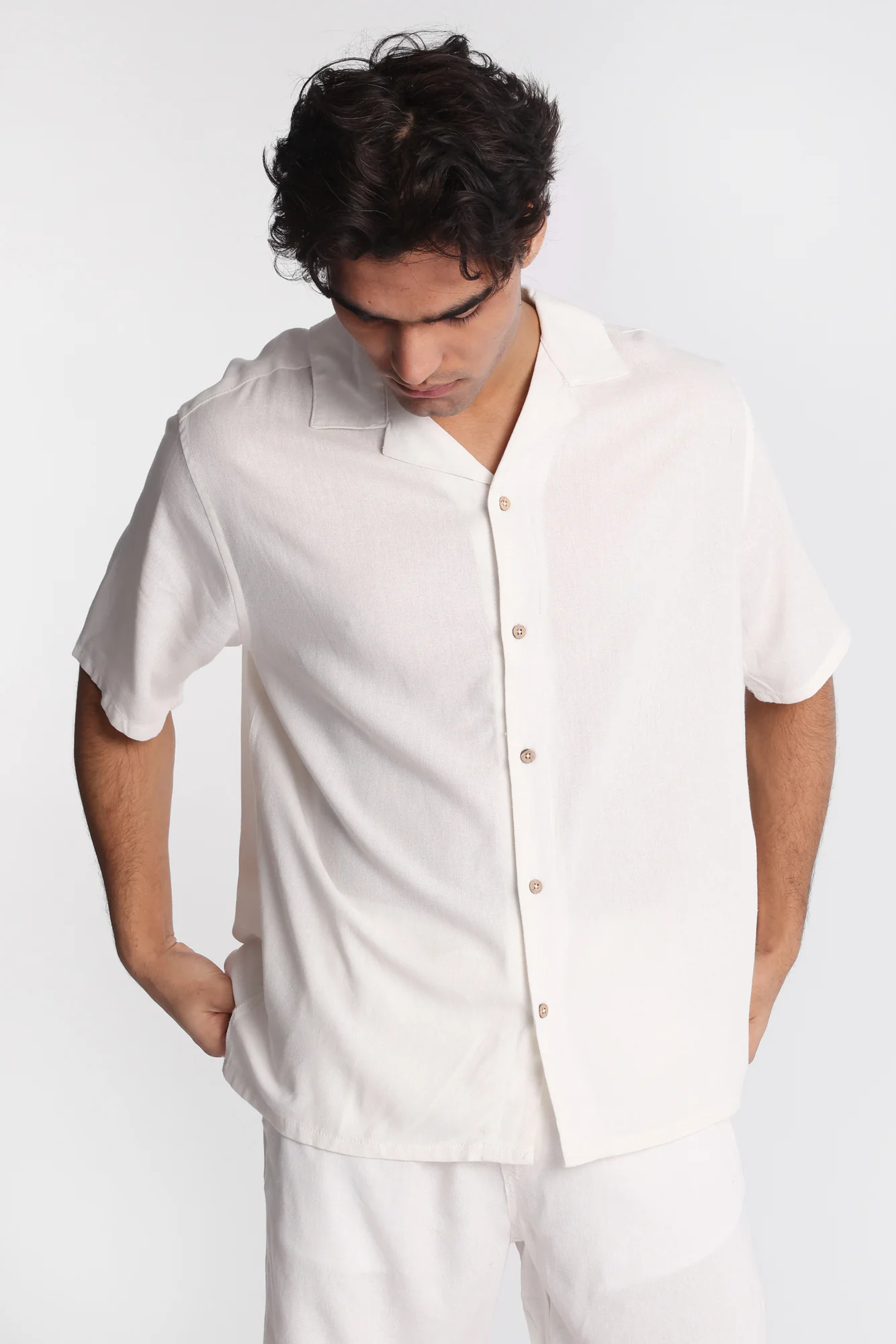 Linen-Blend Button-Up Shirt - Image 6