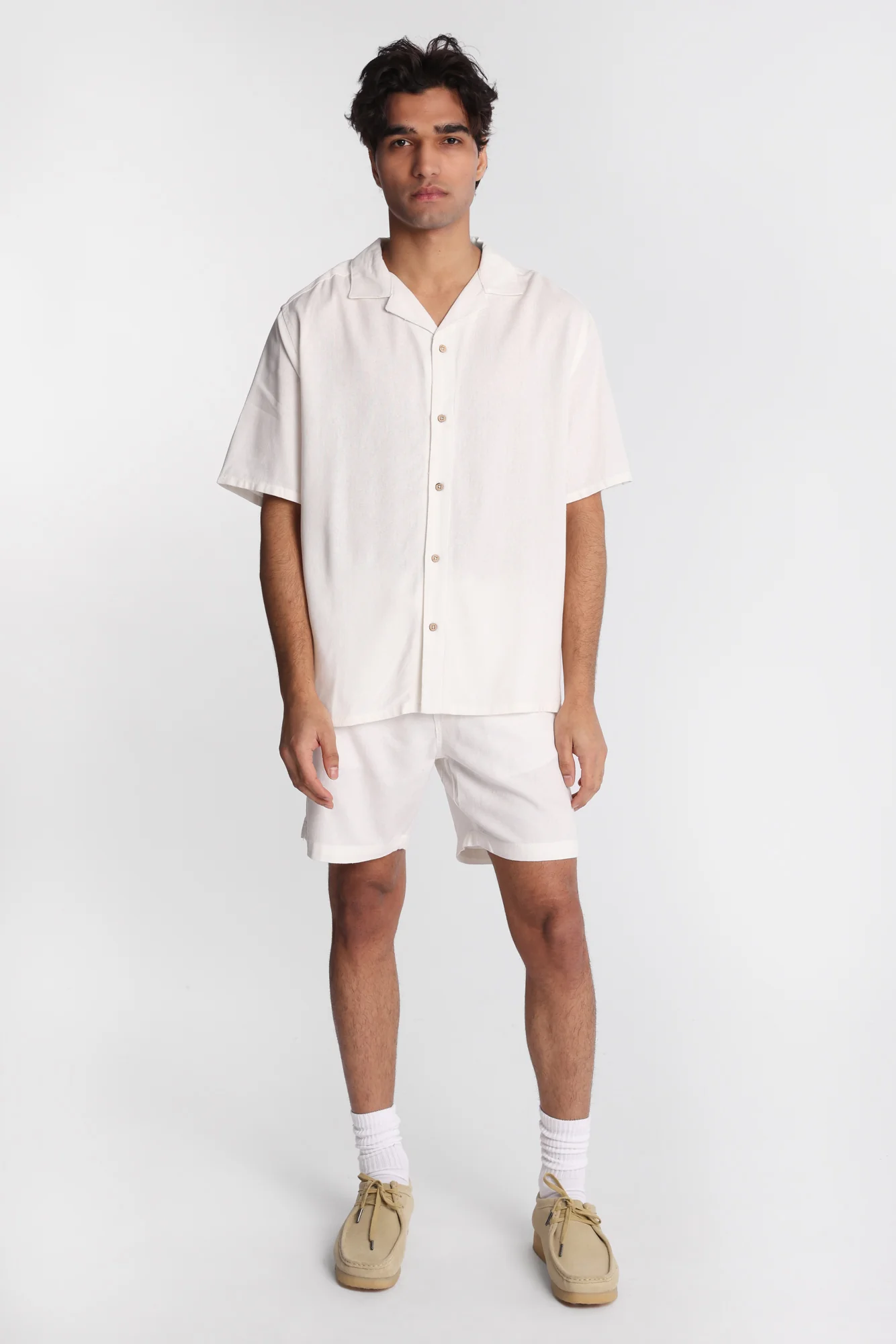 Linen-Blend Button-Up Shirt - Image 9