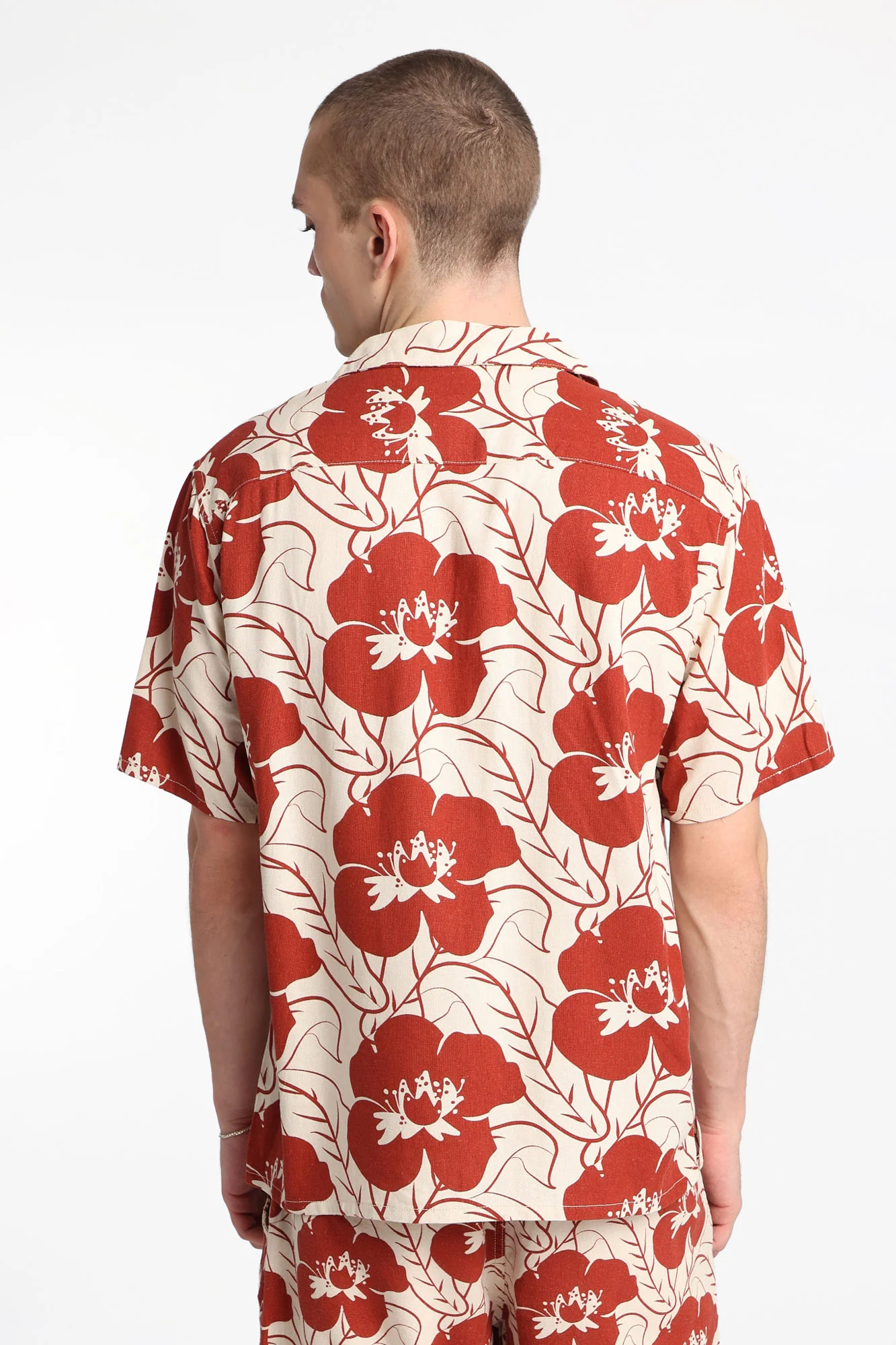 Linen-Blend Floral Button-Up Shirt - Image 7