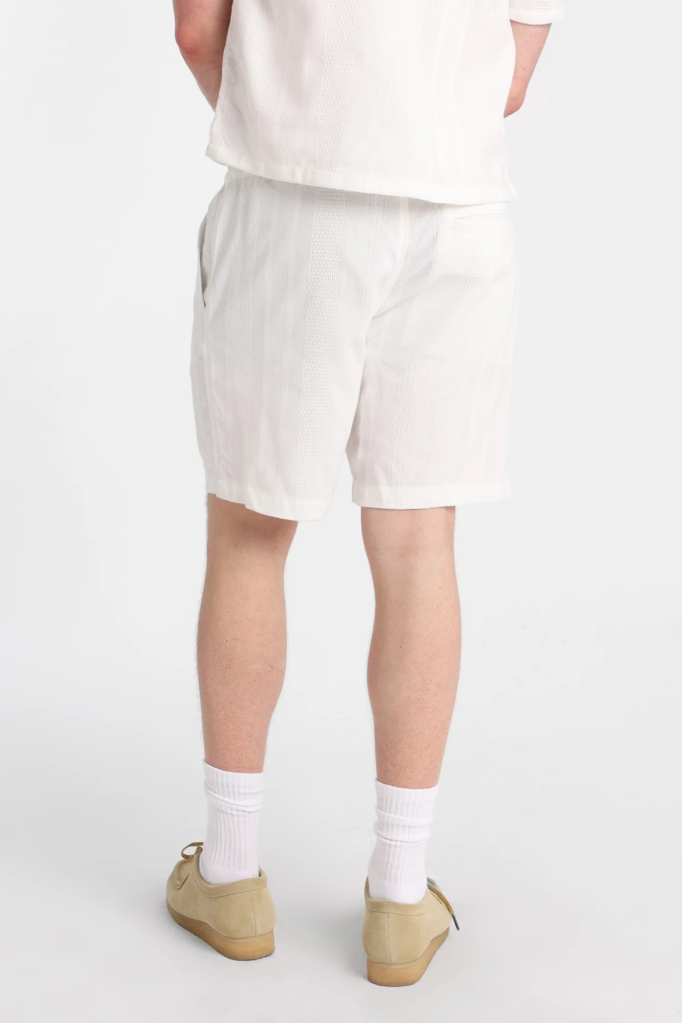 Textured Vertically Striped Shorts - Image 12