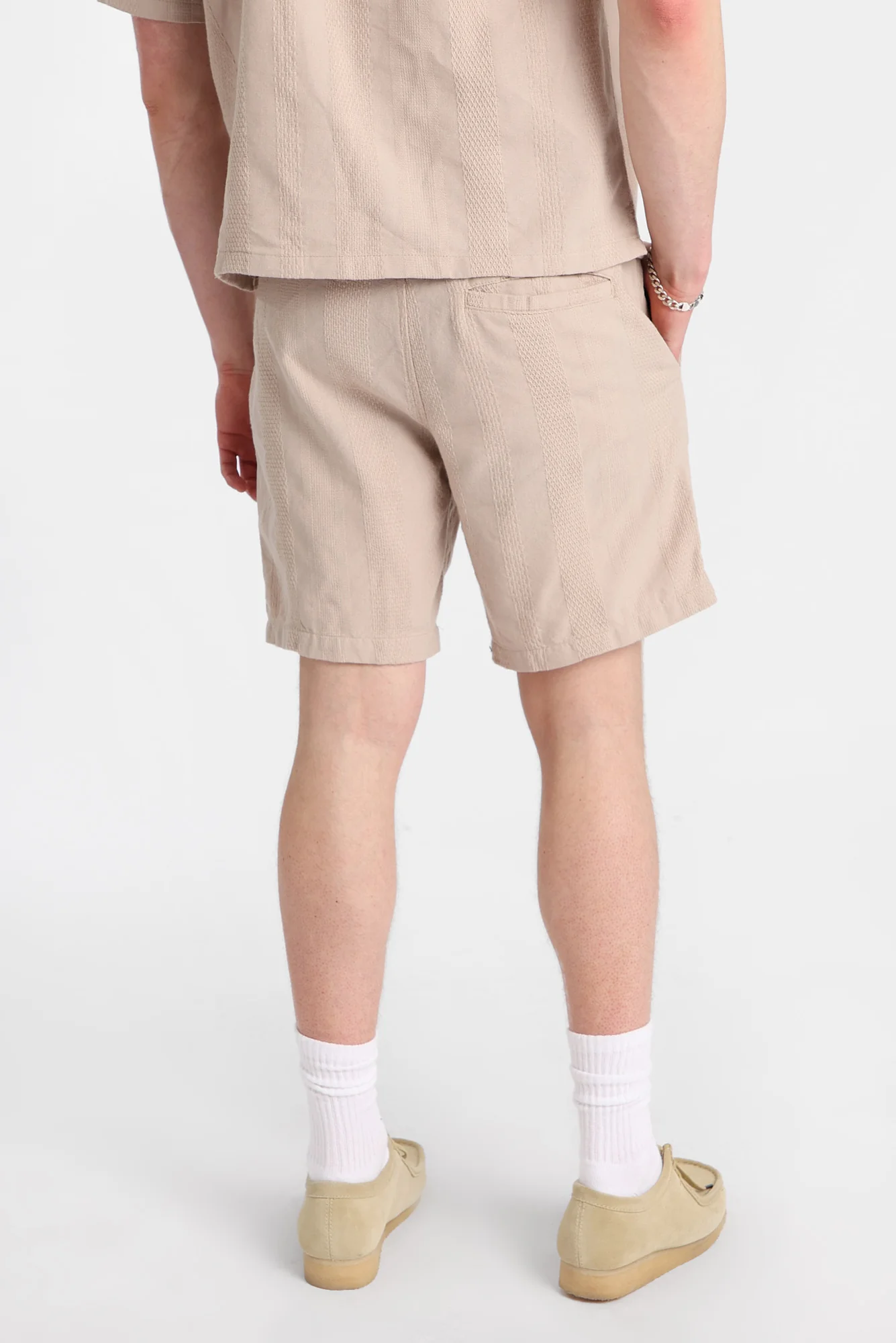 Textured Vertically Striped Shorts - Image 15