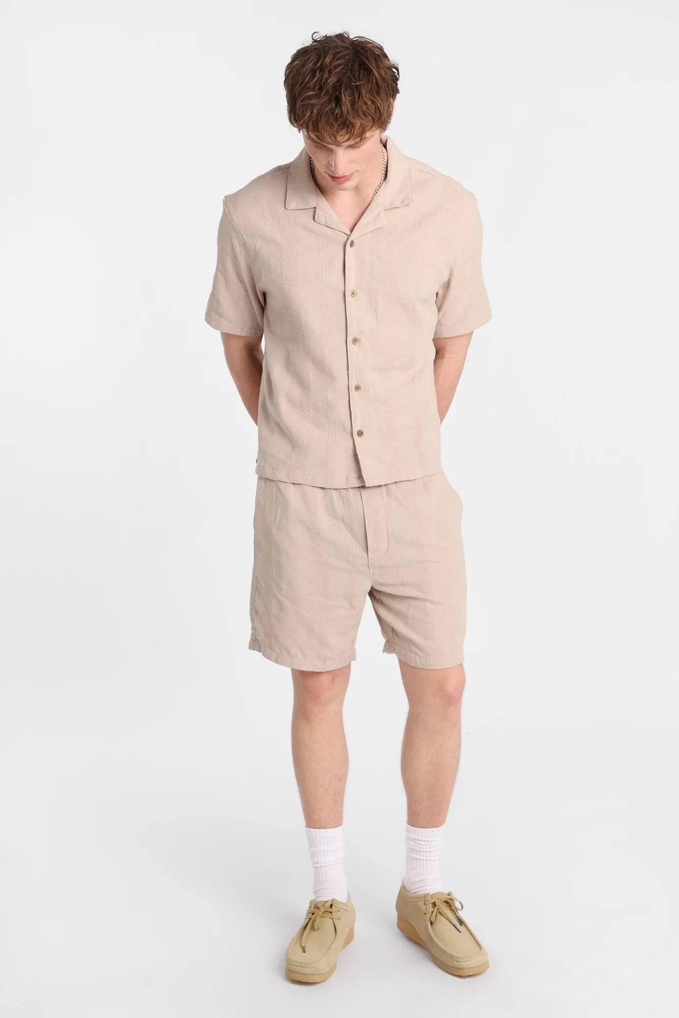 Textured Vertically Striped Shorts - Image 16