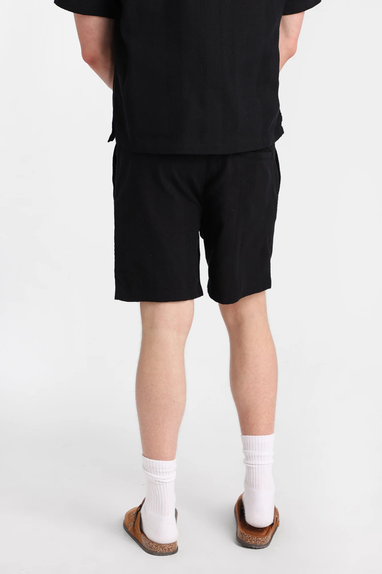 Textured Vertically Striped Shorts - Image 8