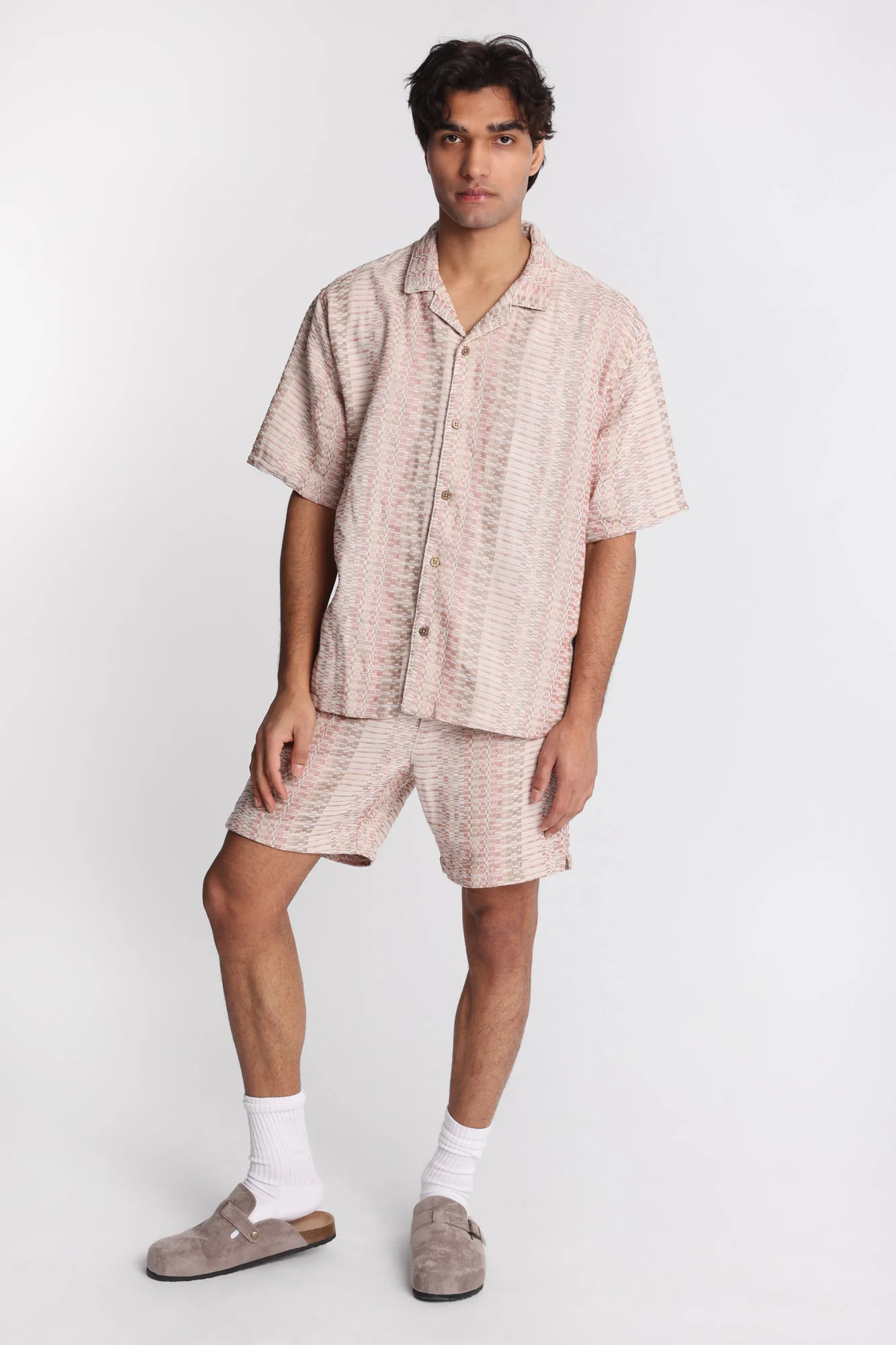 Textured Square Knit Shorts - Image 4