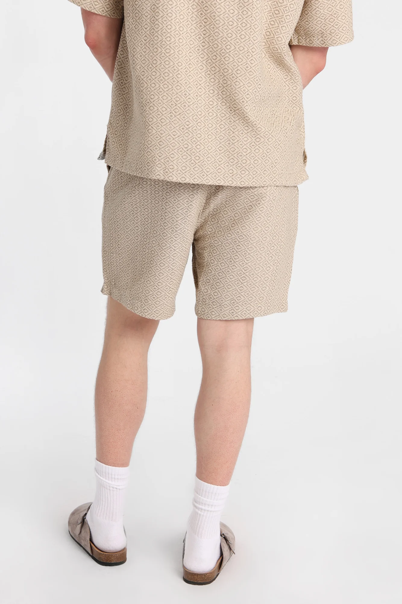 Textured Geometric Shorts - Image 3