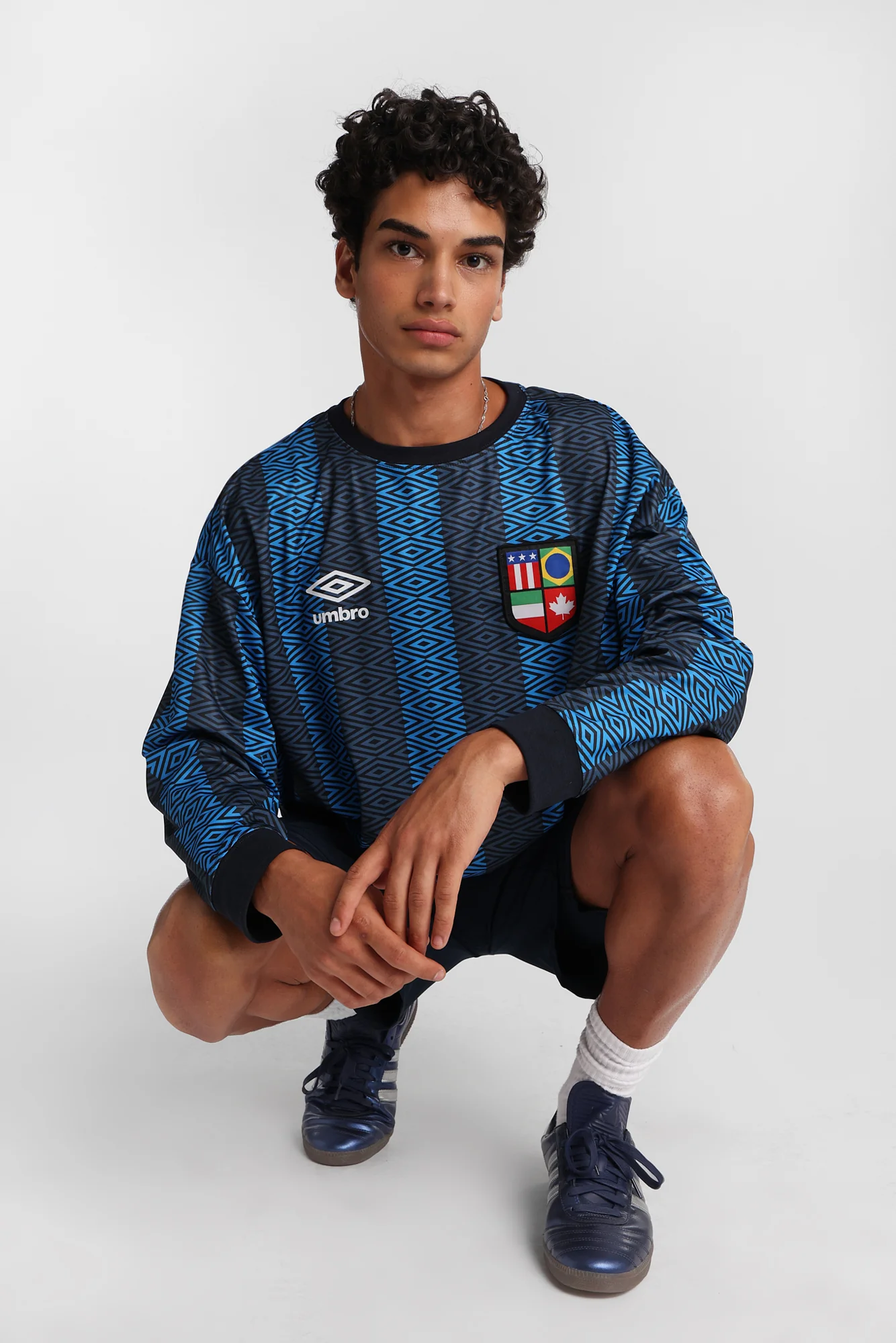 Umbro The World's Game Graphic Long Sleeve Crew Neck Jersey - Image 5
