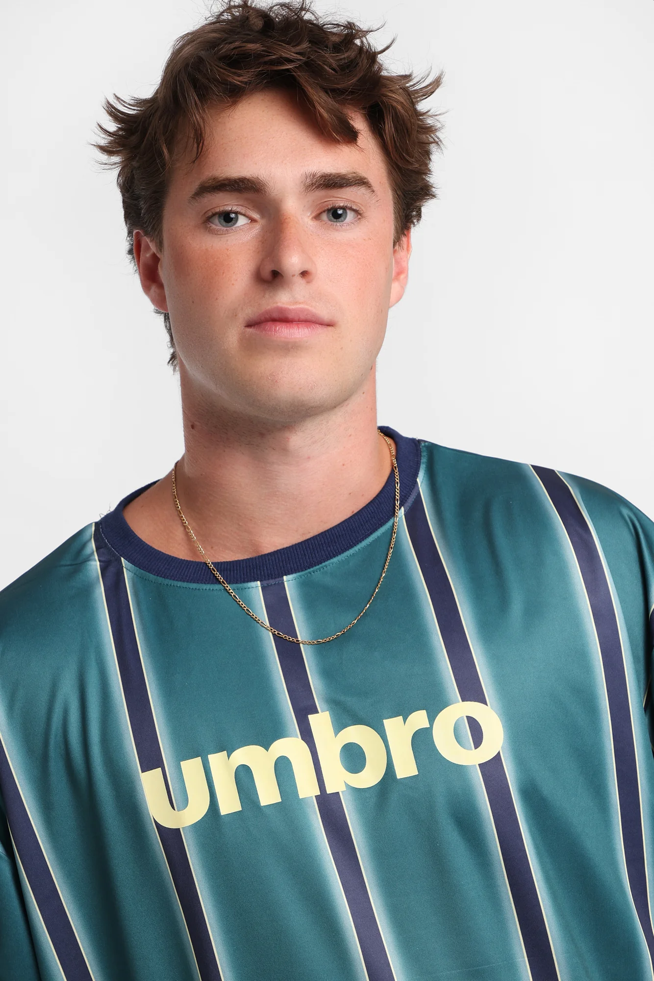 Umbro Large Logo Striped Tee - Image 2